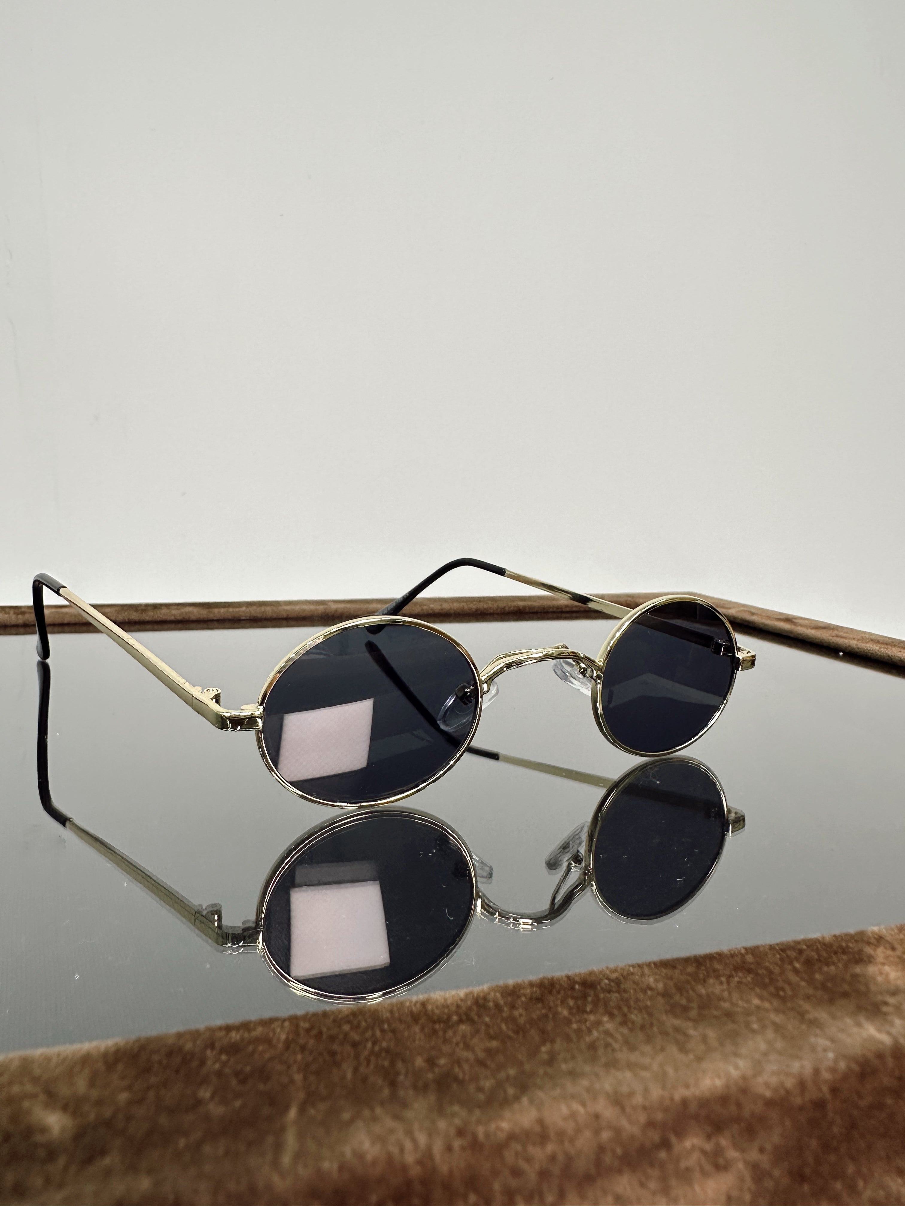 MA5007 - Vintage Metal Küçük Çerçeveli Gözlük siyah