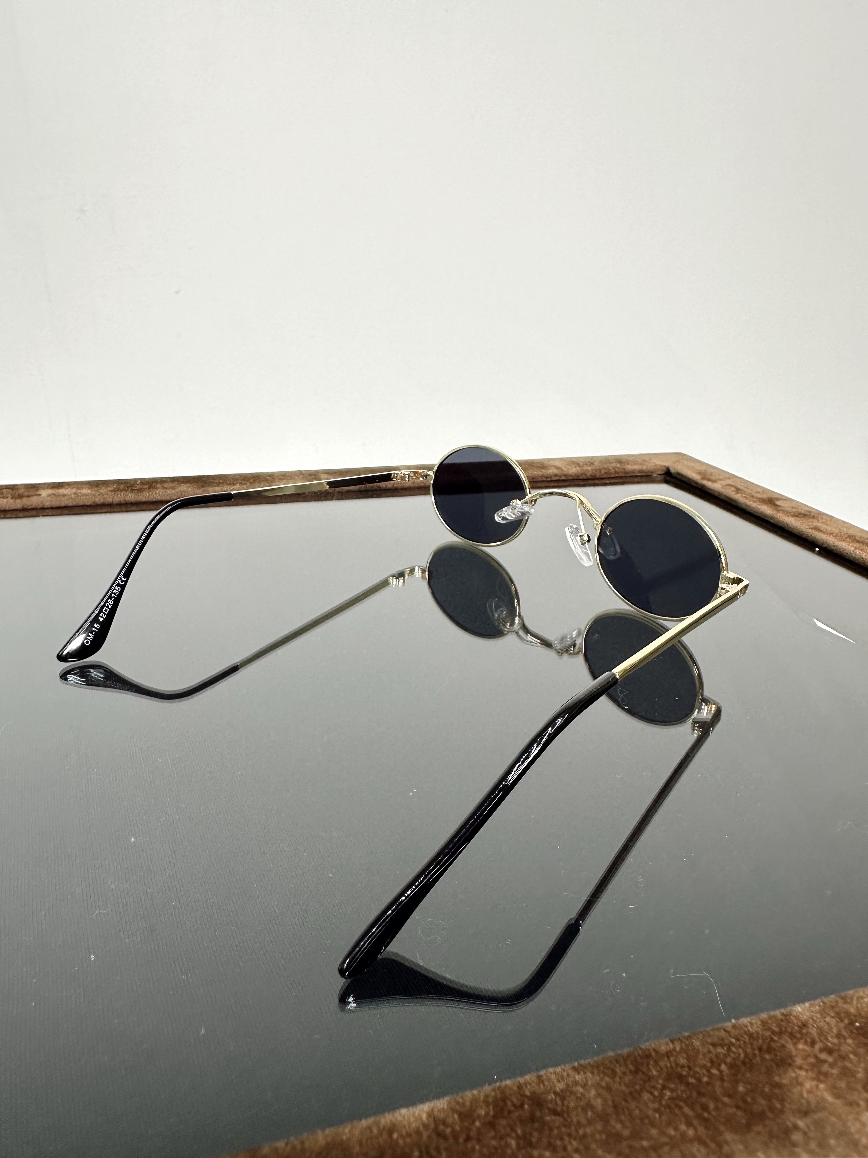 MA5007 - Vintage Metal Küçük Çerçeveli Gözlük siyah