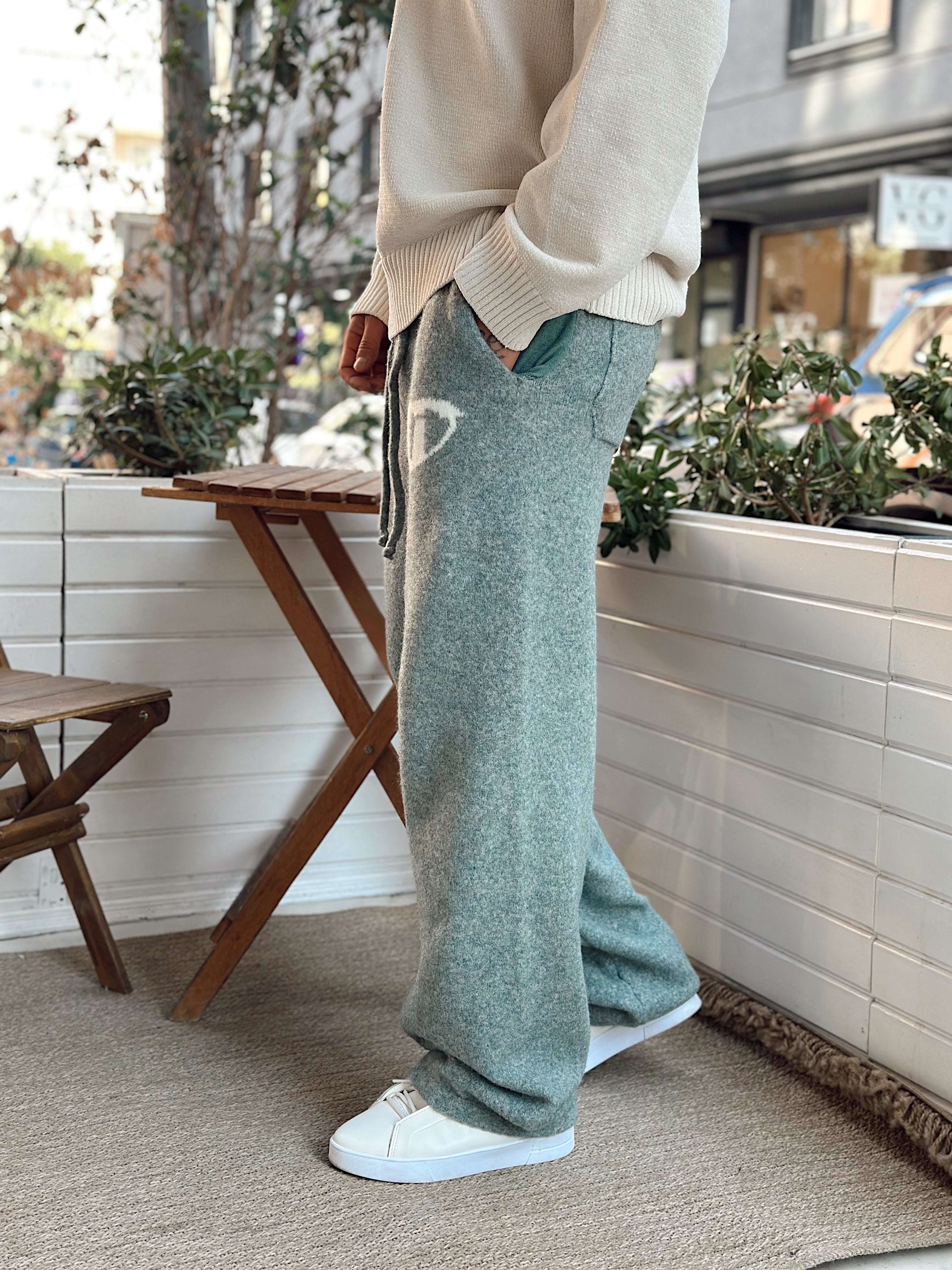 MP4056 - G Logolu Baggy Pantolon yeşil