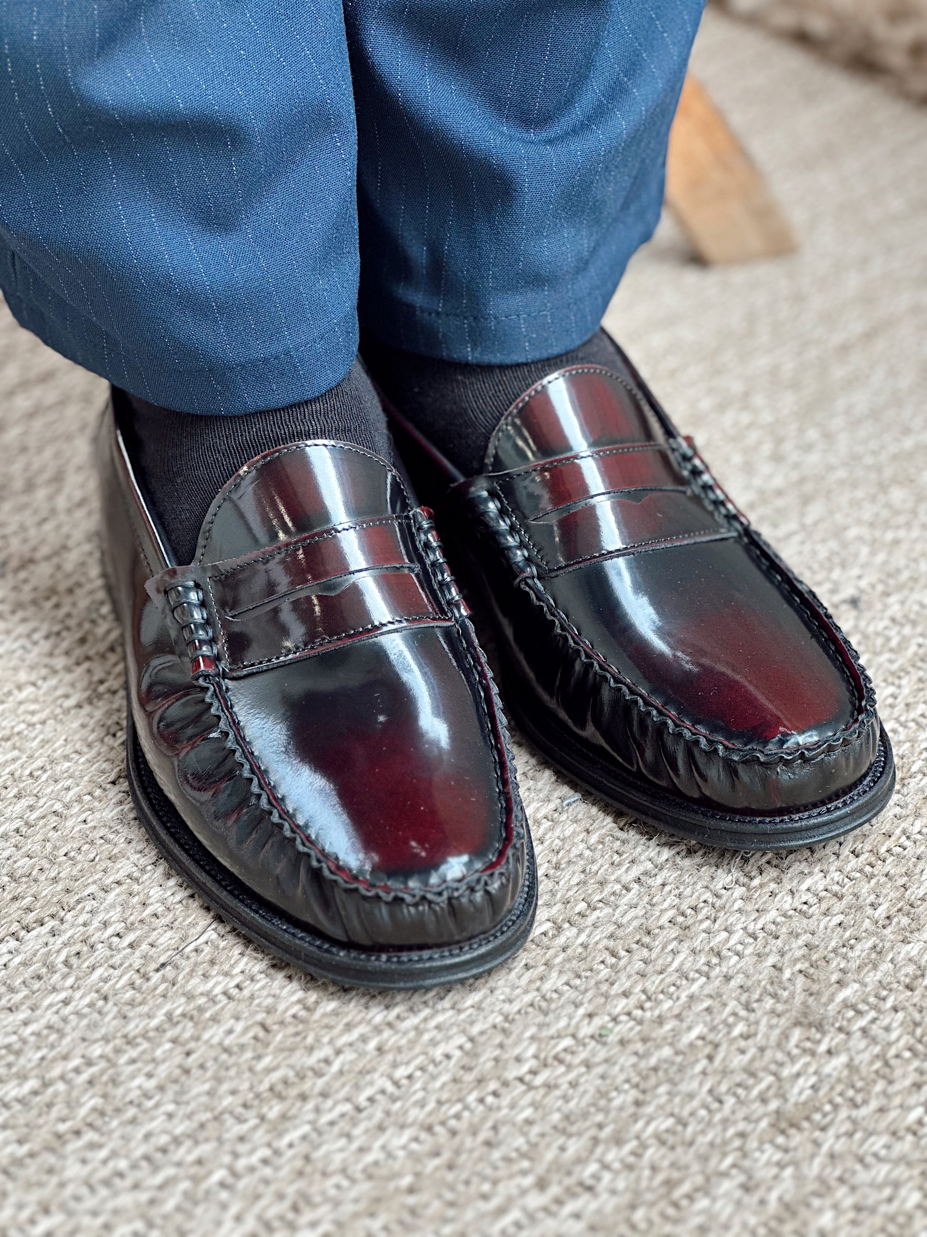 MA4031 - %100 Deri Loafer Ayakkabı Bordo