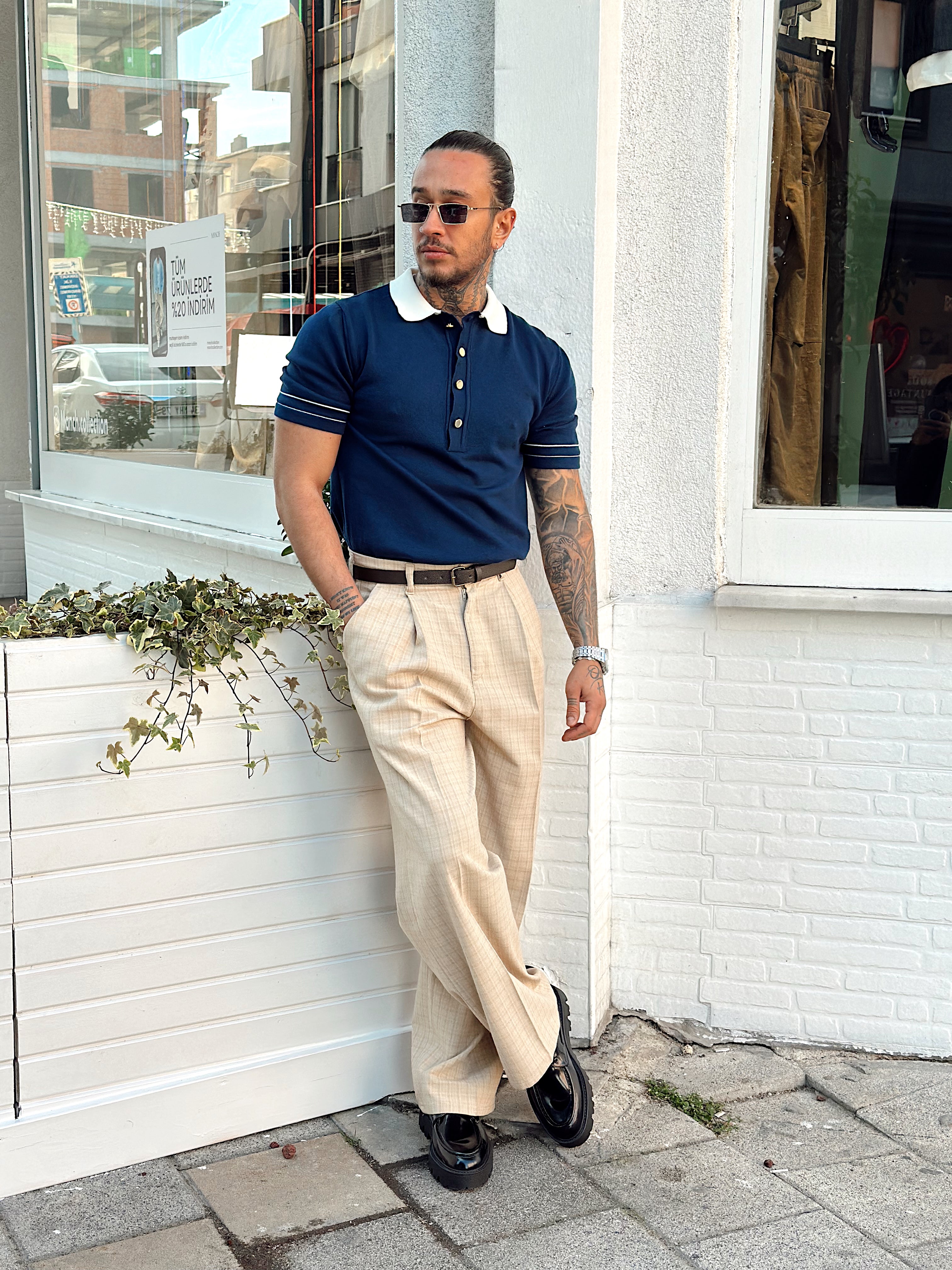 MT2592 - OldMoney Çift Renk Premium Polo Yaka laci