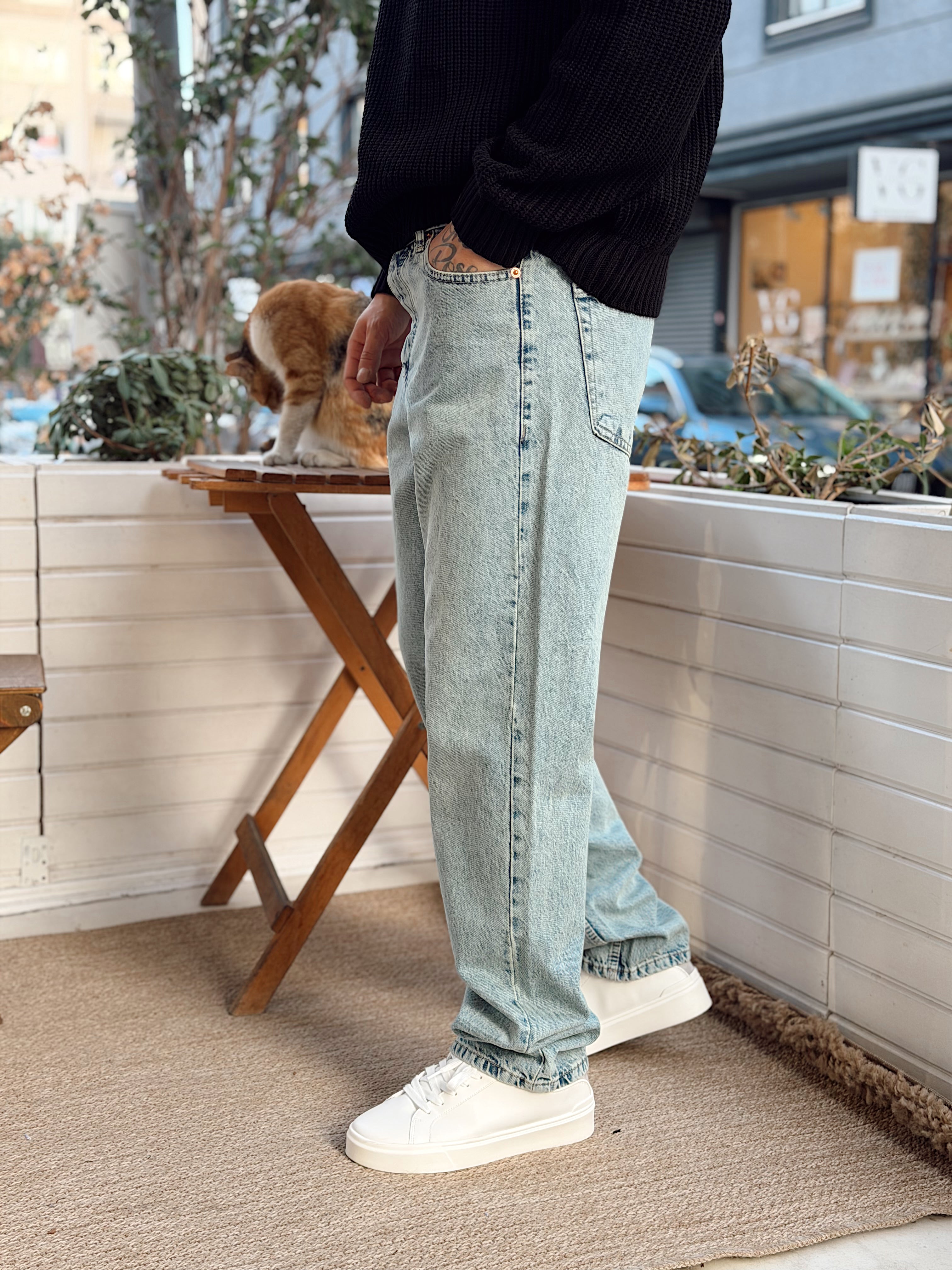 MP4129 - Kimyasal Yıkamalı Regular Kot Pantolon 3272