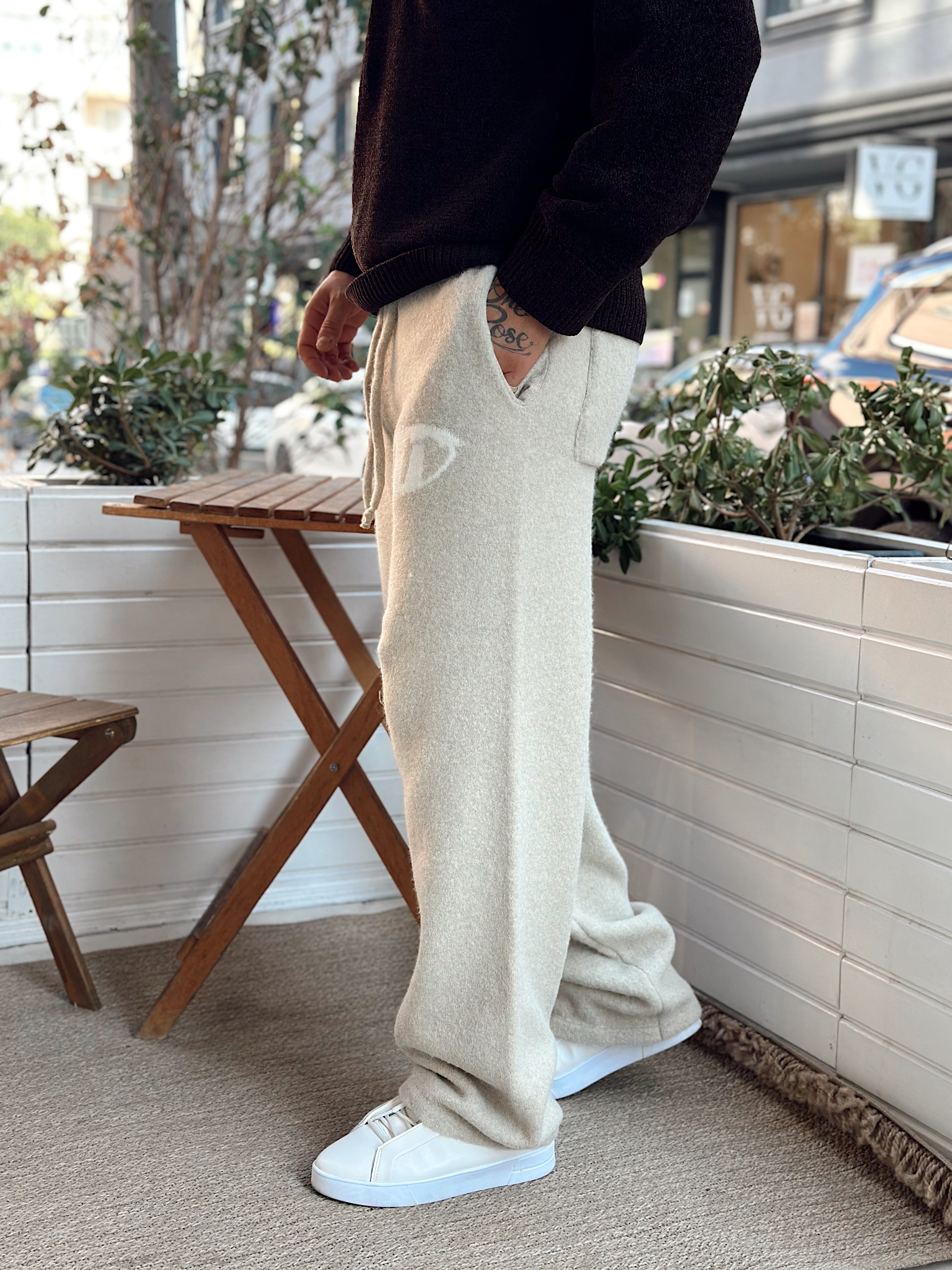 MP4056 - G Logolu Baggy Pantolon krem