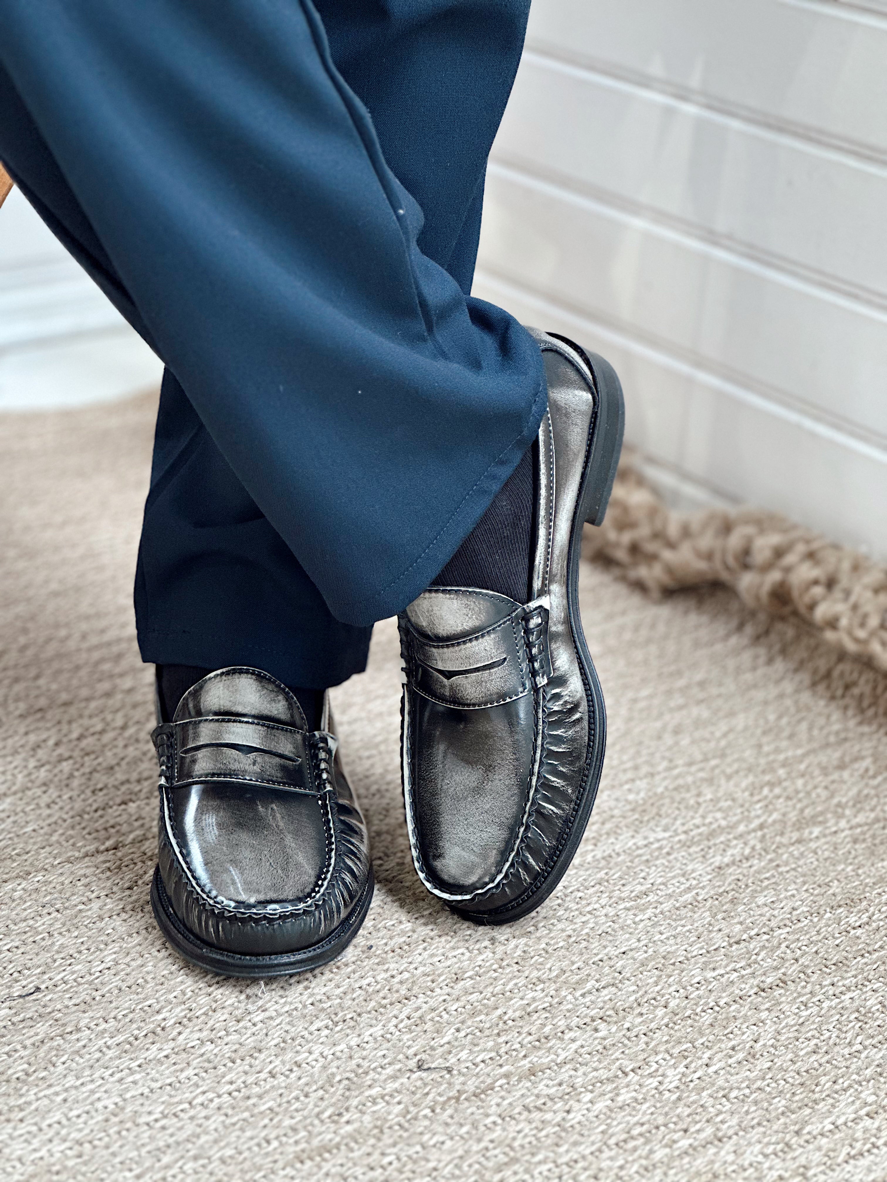 MA4031 - %100 Deri Loafer Ayakkabı Eskitme