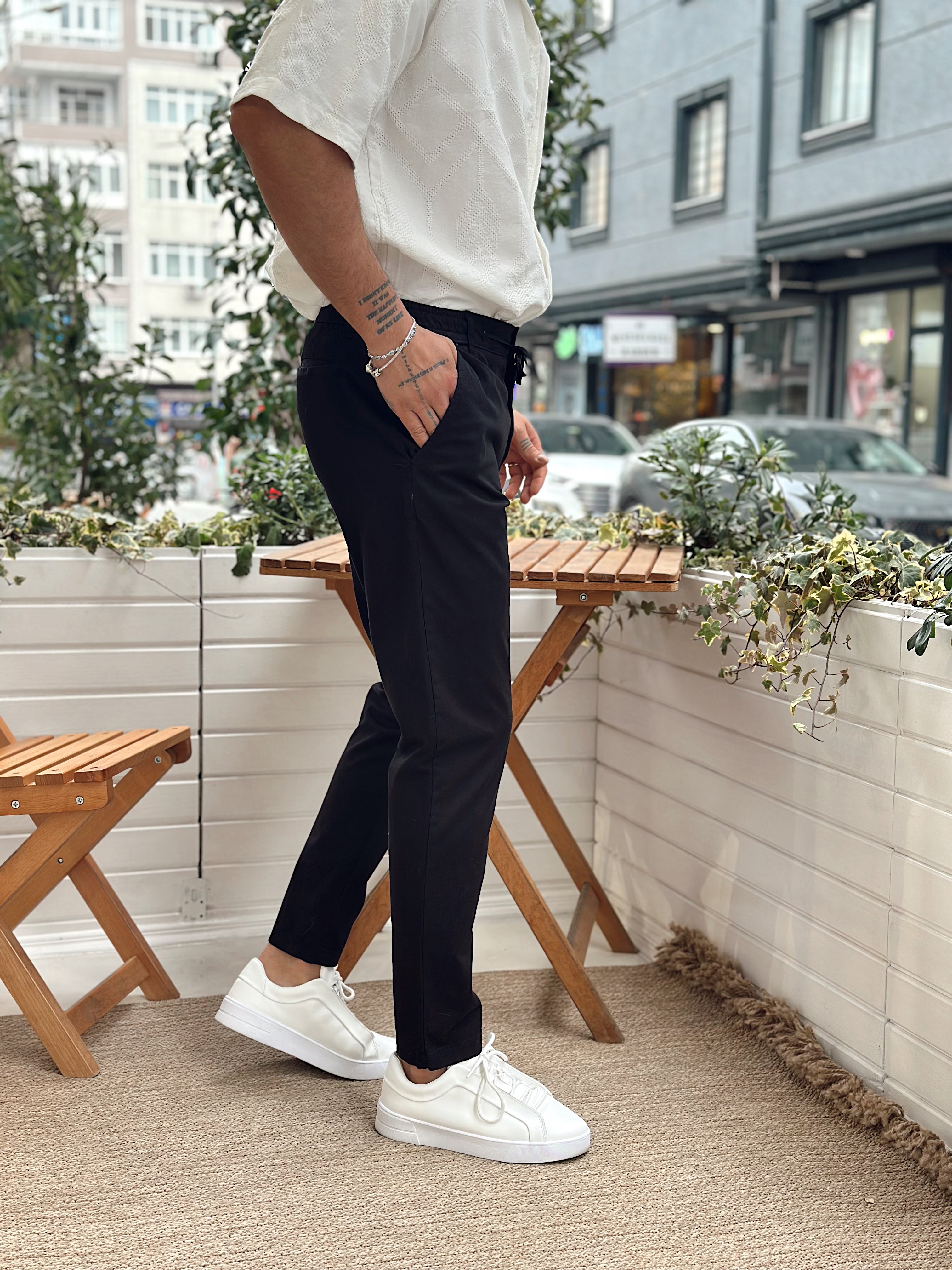 MP2479 - İtalyan Kesim Gabardin Pantolon siyah