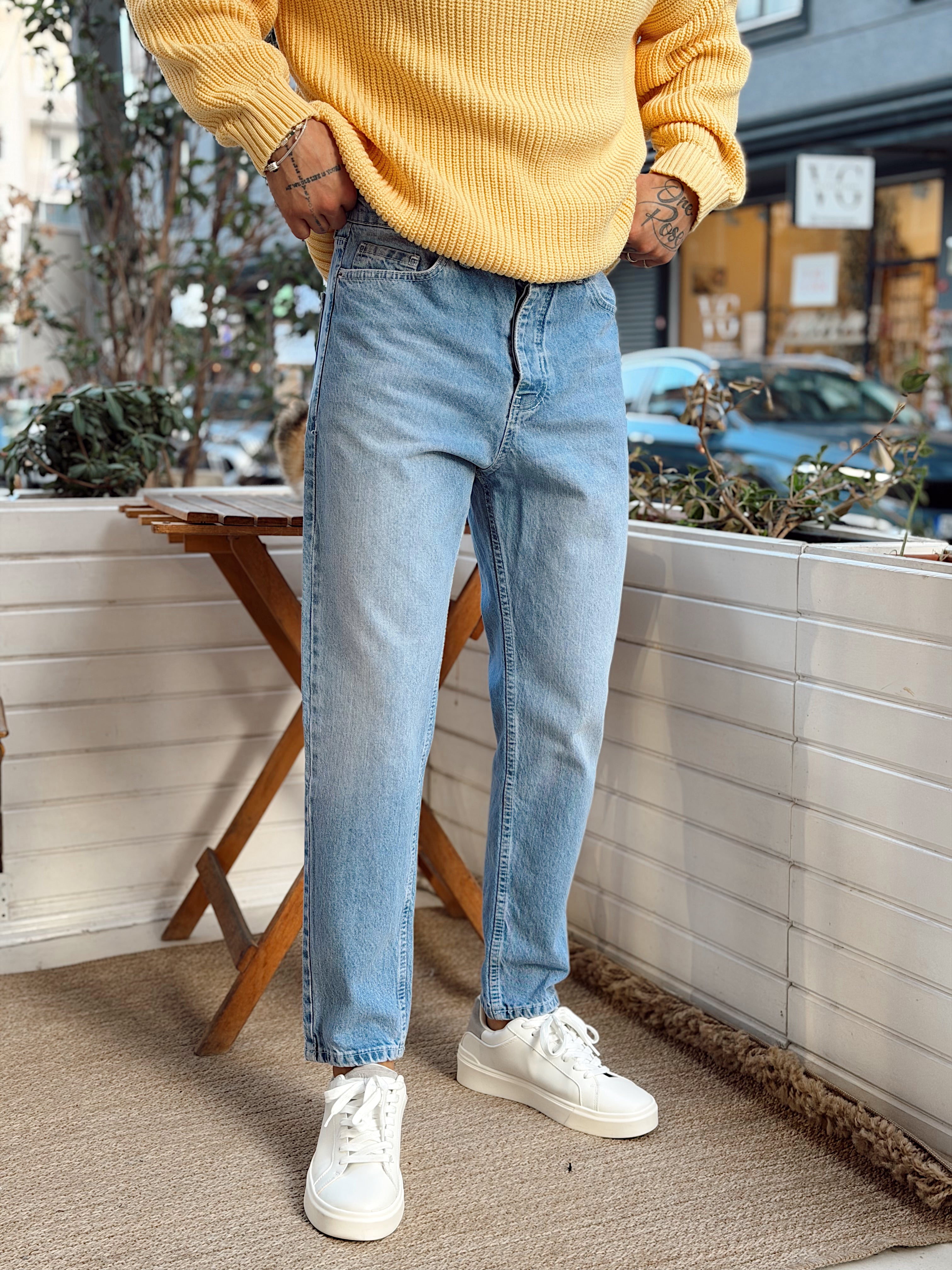 MP4127 - Açık Mavi Boyfriend Kot Pantolon 3270