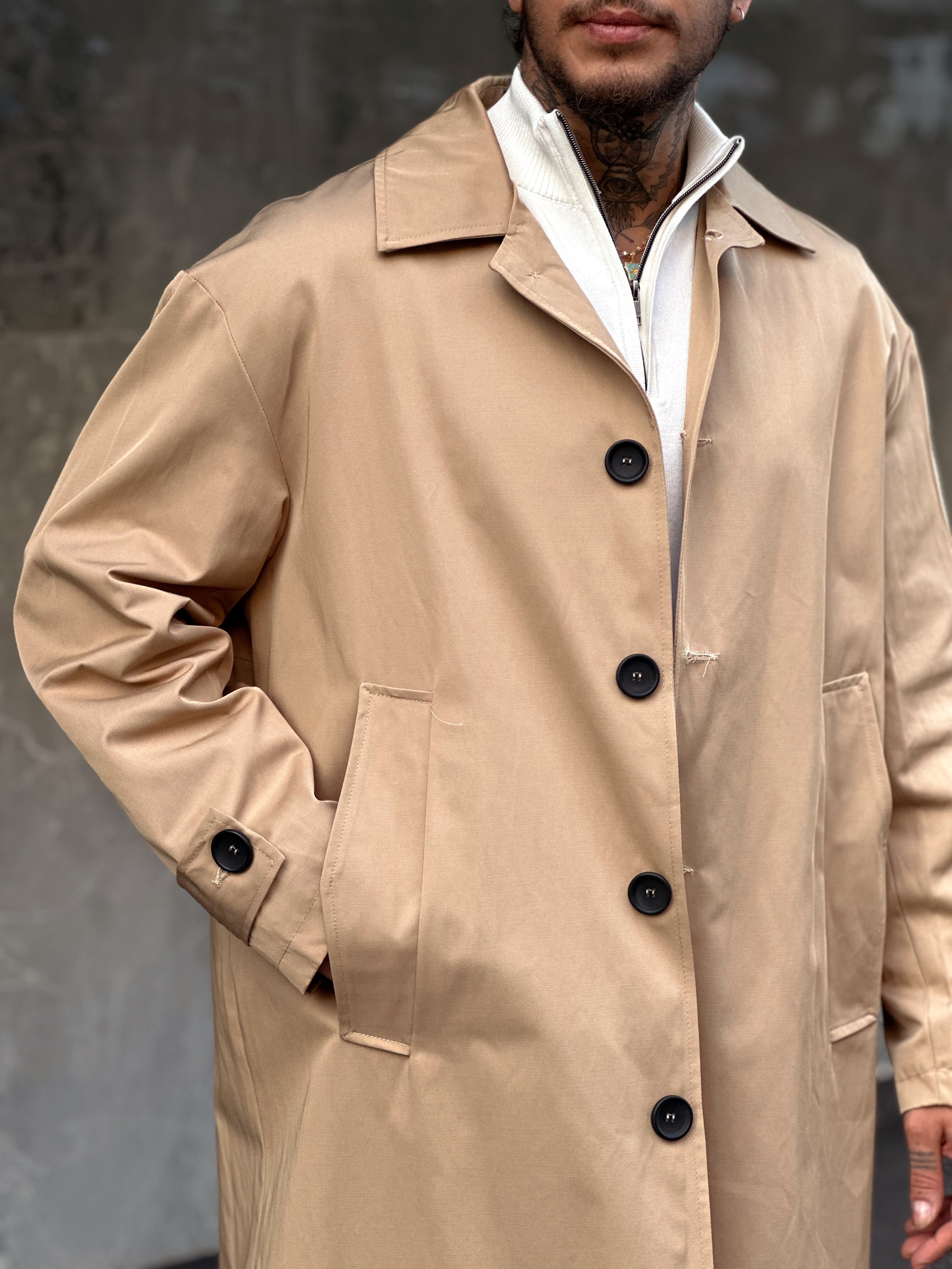 MC2252 - Giesto Trench Coat kahve