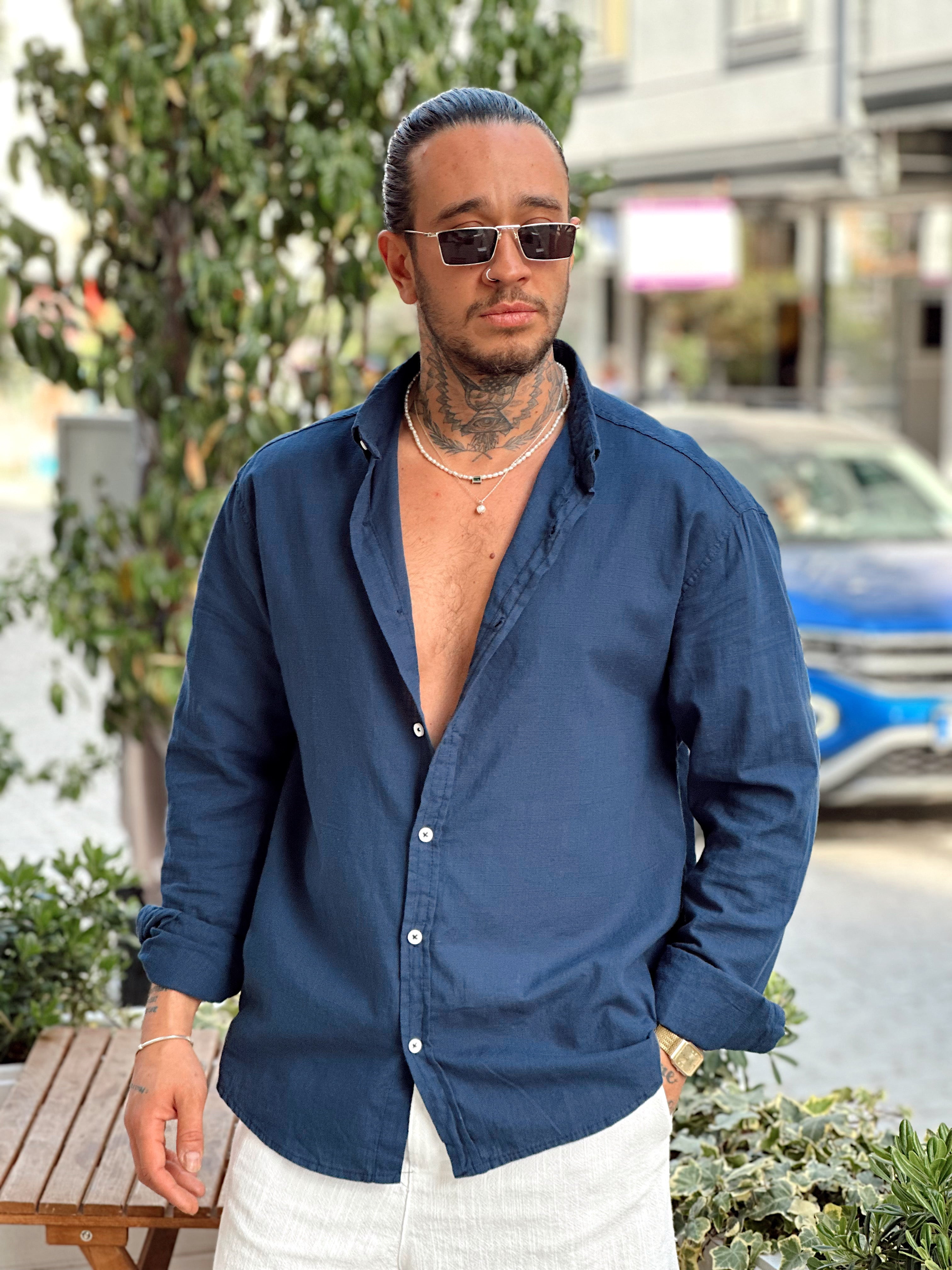 MG2517 - Oversize Fresh Keten Gömlek laci