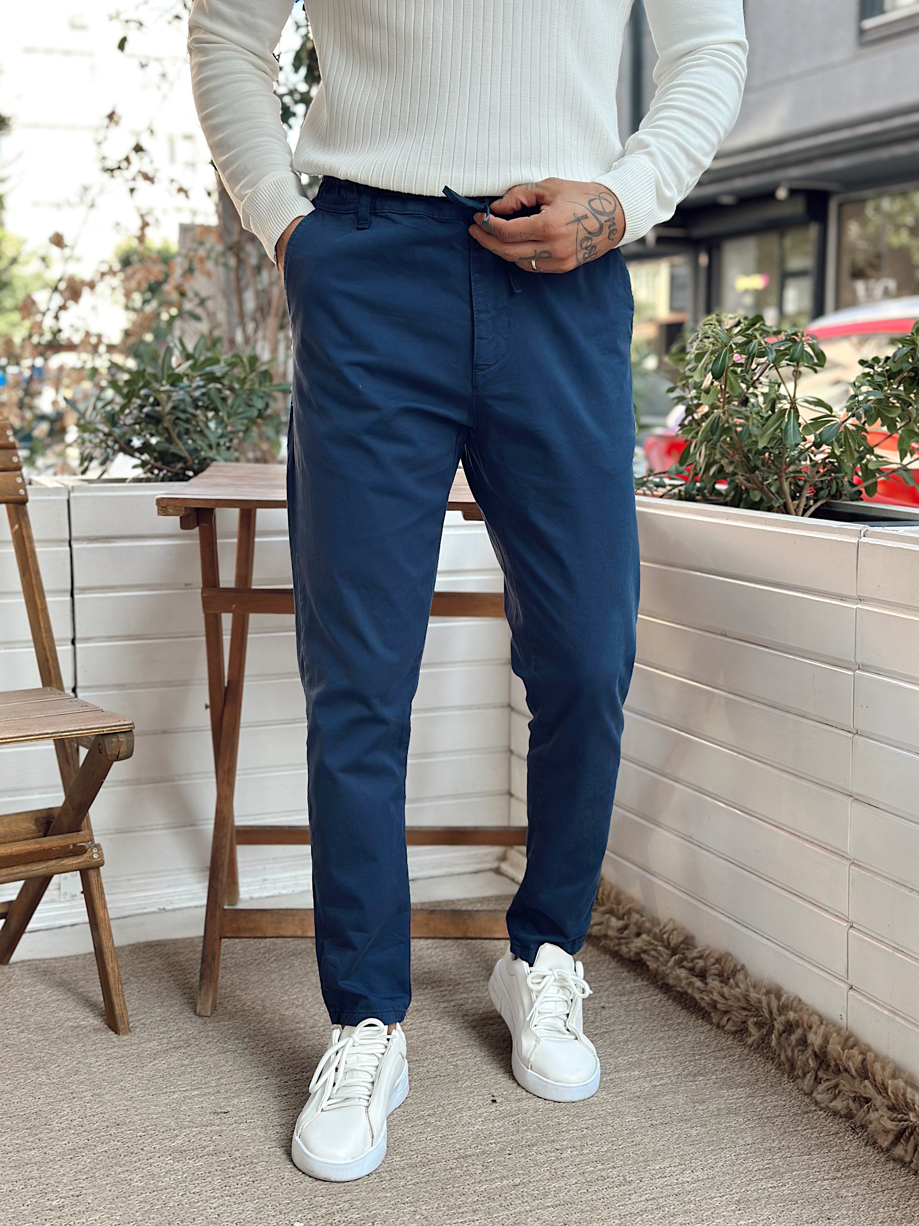 MP4048 - İtalyan Kesim Beli İpli Gabardin Pantolon Laci