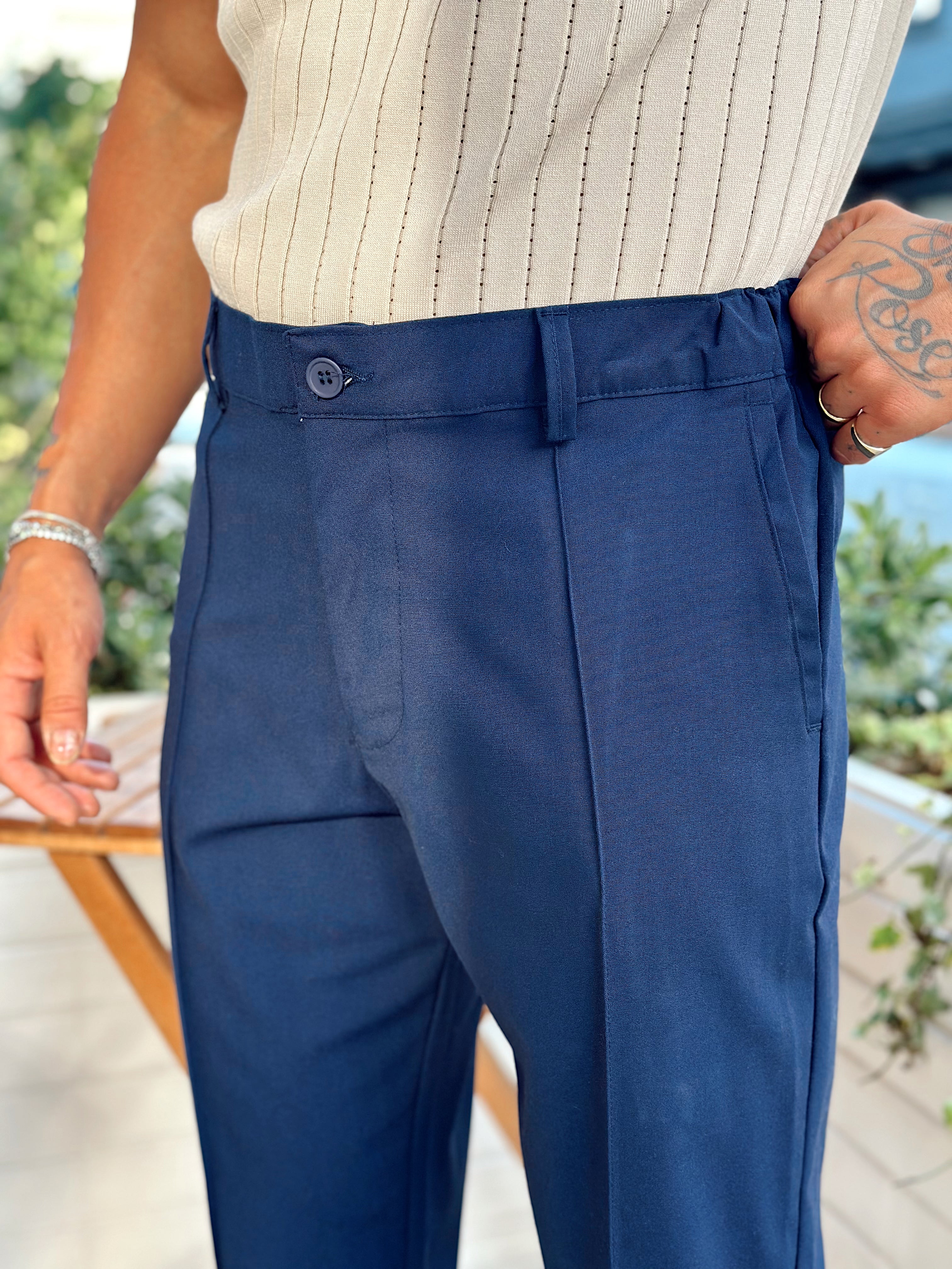MP2960 - Çima Detaylı RegularKumaş Pantolon laci