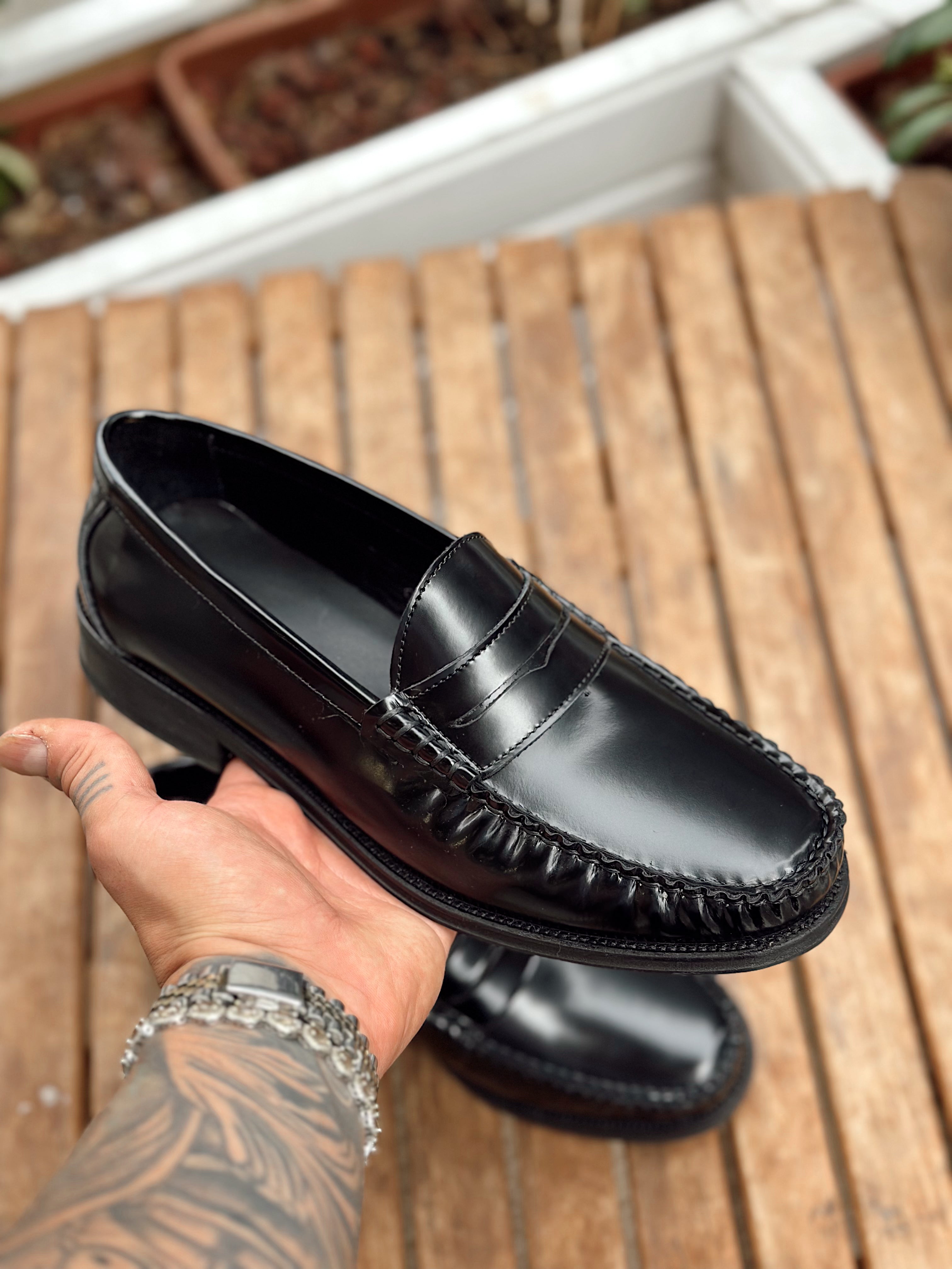 MA4031 - %100 Deri Loafer Ayakkabı Siyah