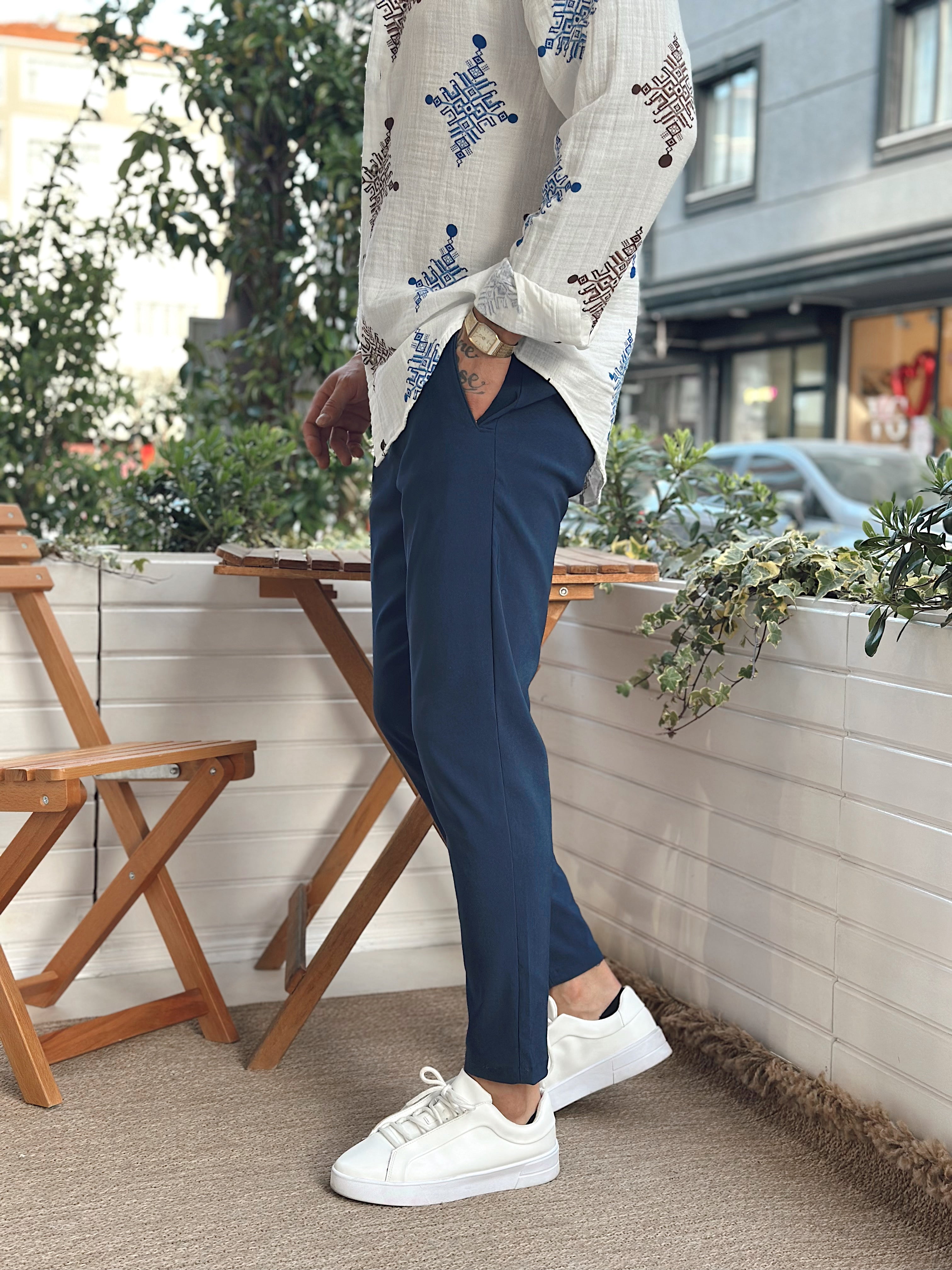 MP2835 - Basic Tek Düğmeli Jogger Pantolon laci