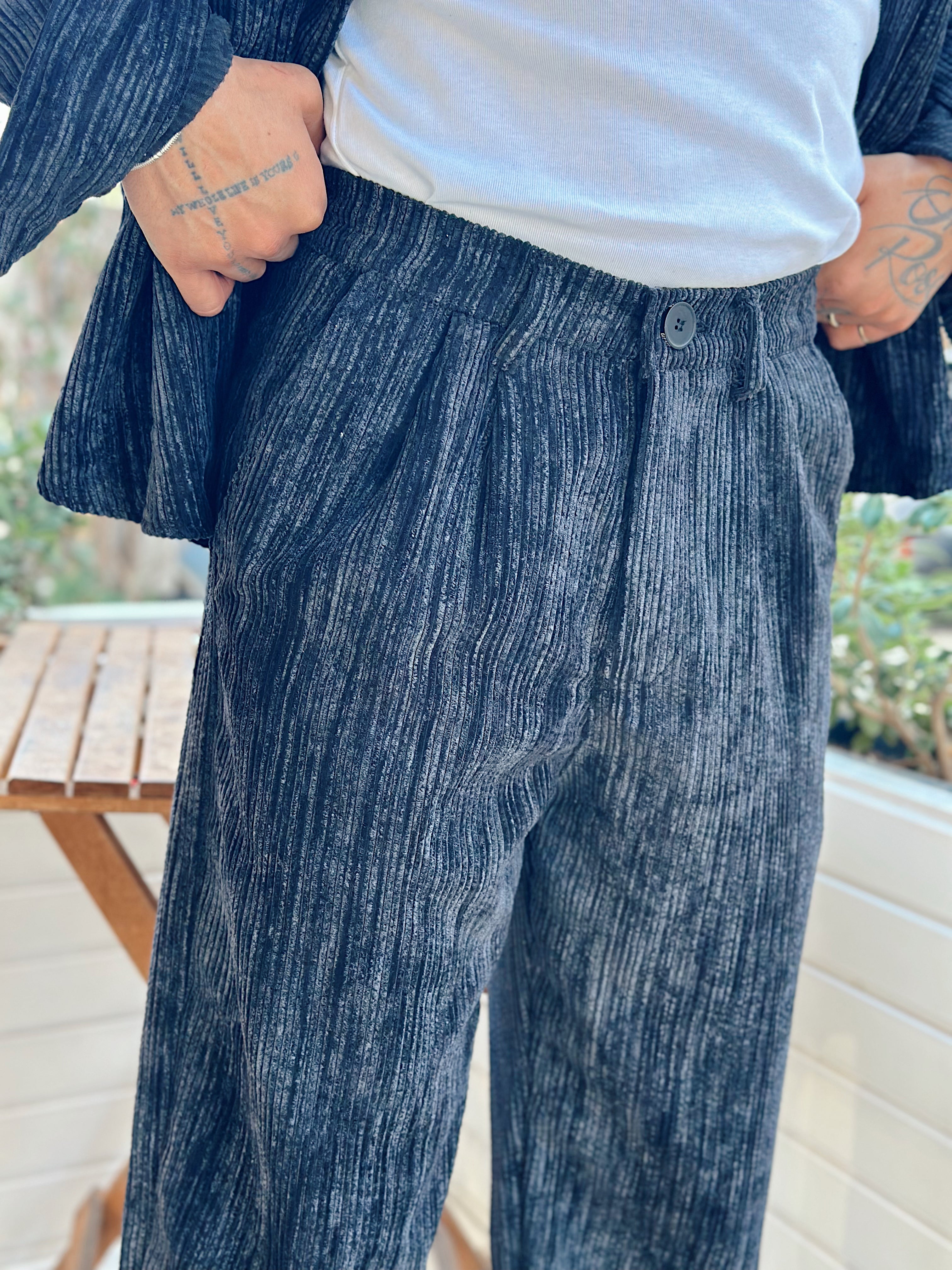 MT4010 - Efektli Oversize Kadife Alt-Üst Takım siyah