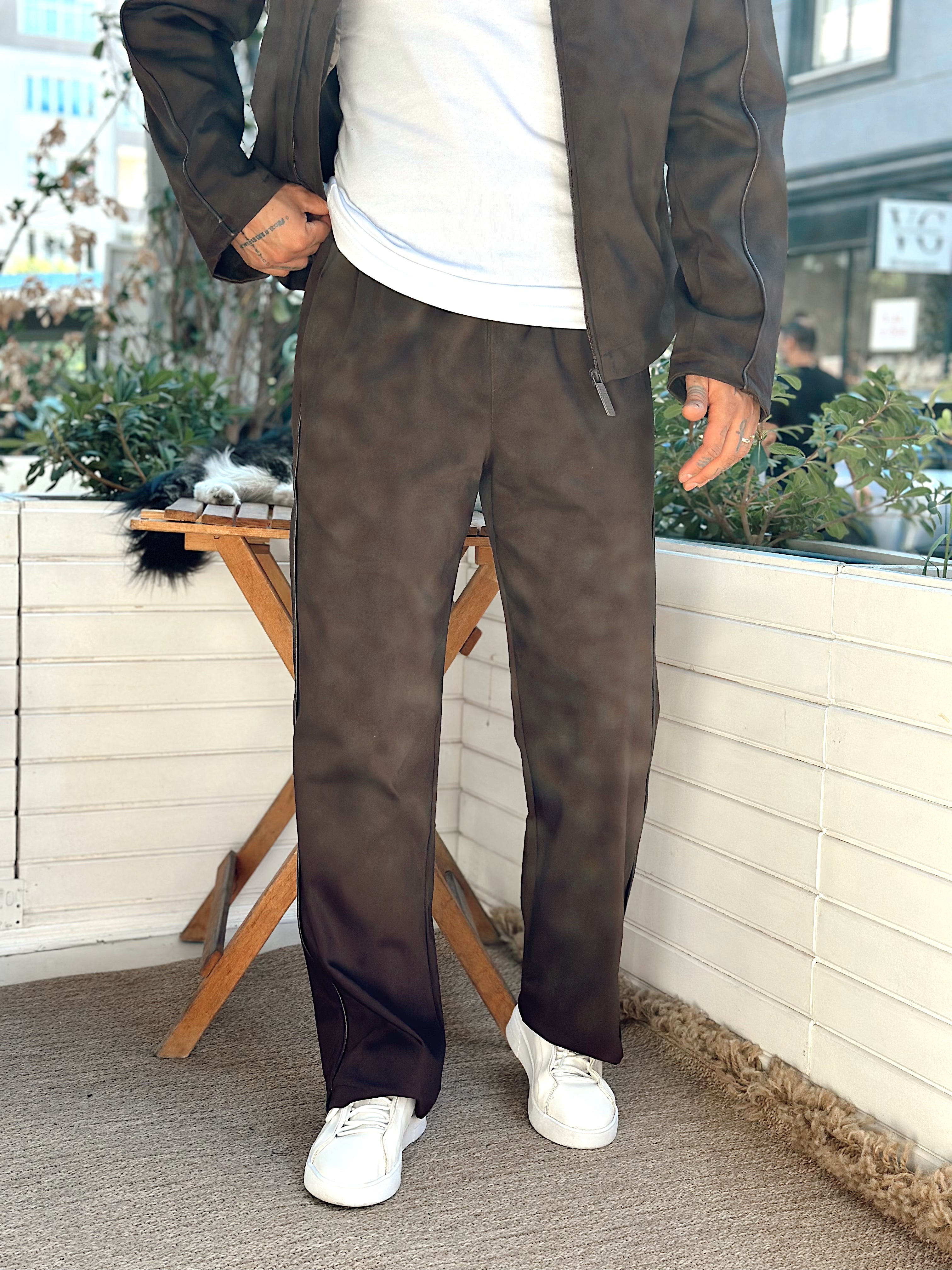 MT4011 - Biyeli Pamuk Ceket Pantolon Takım kahve