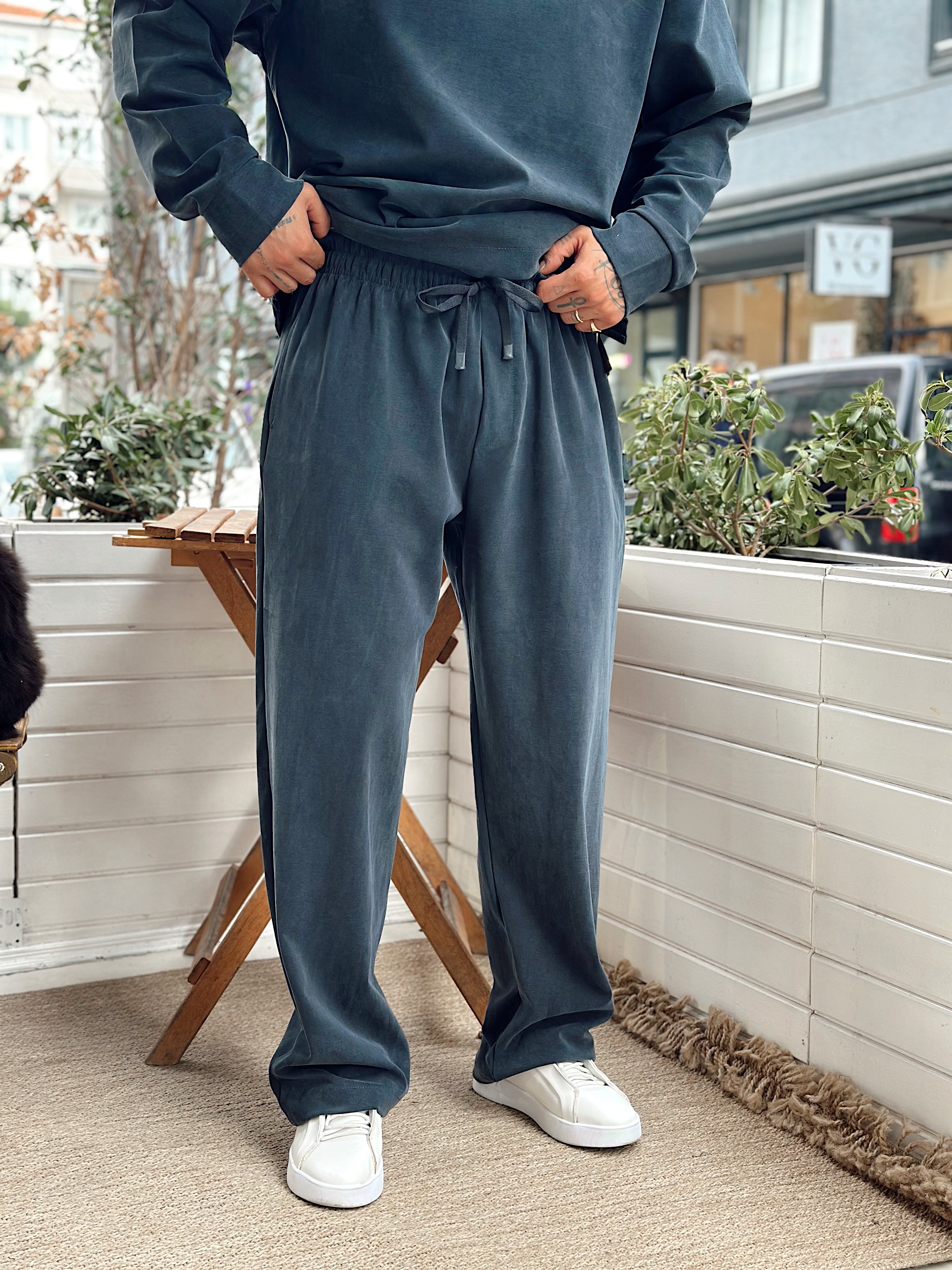 MT4066 - Modal Kumaş Sweatshirt Pantolon Takım füme