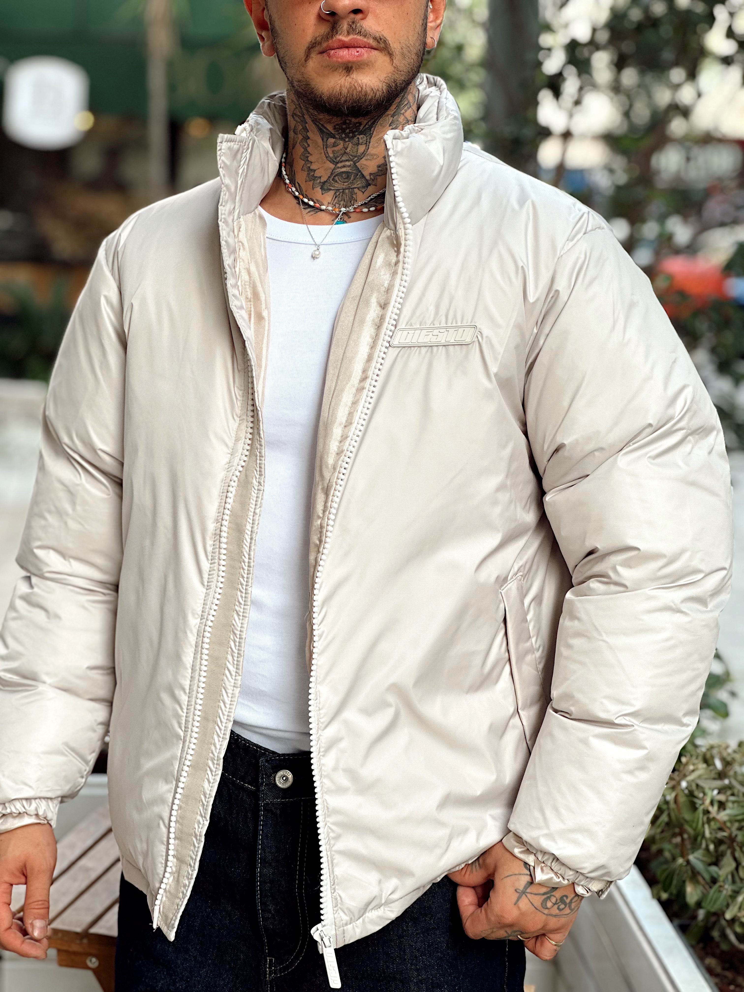 MM4093 - Giesto Oversize Şişme Mont krem