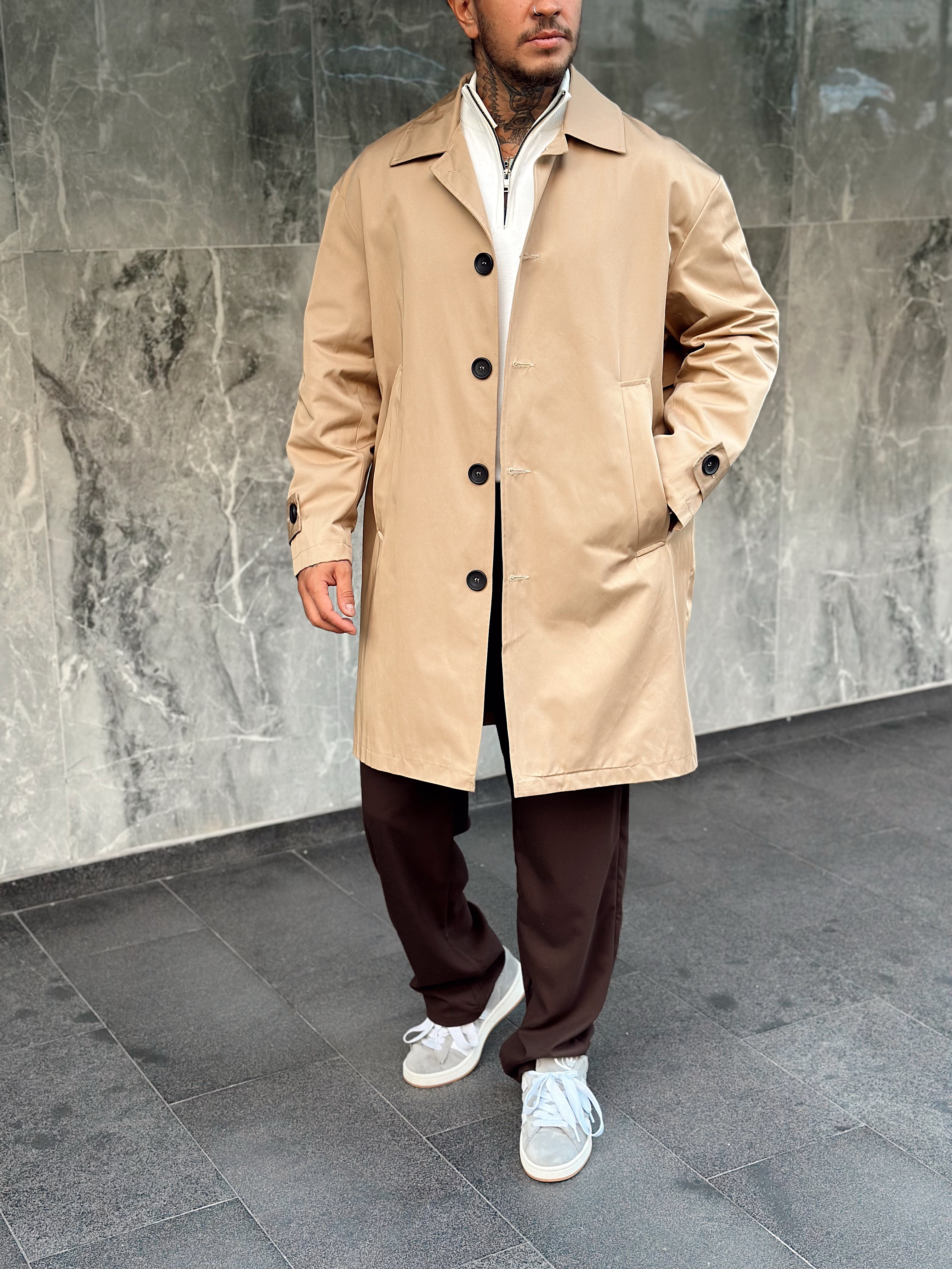 MC2252 - Giesto Trench Coat kahve