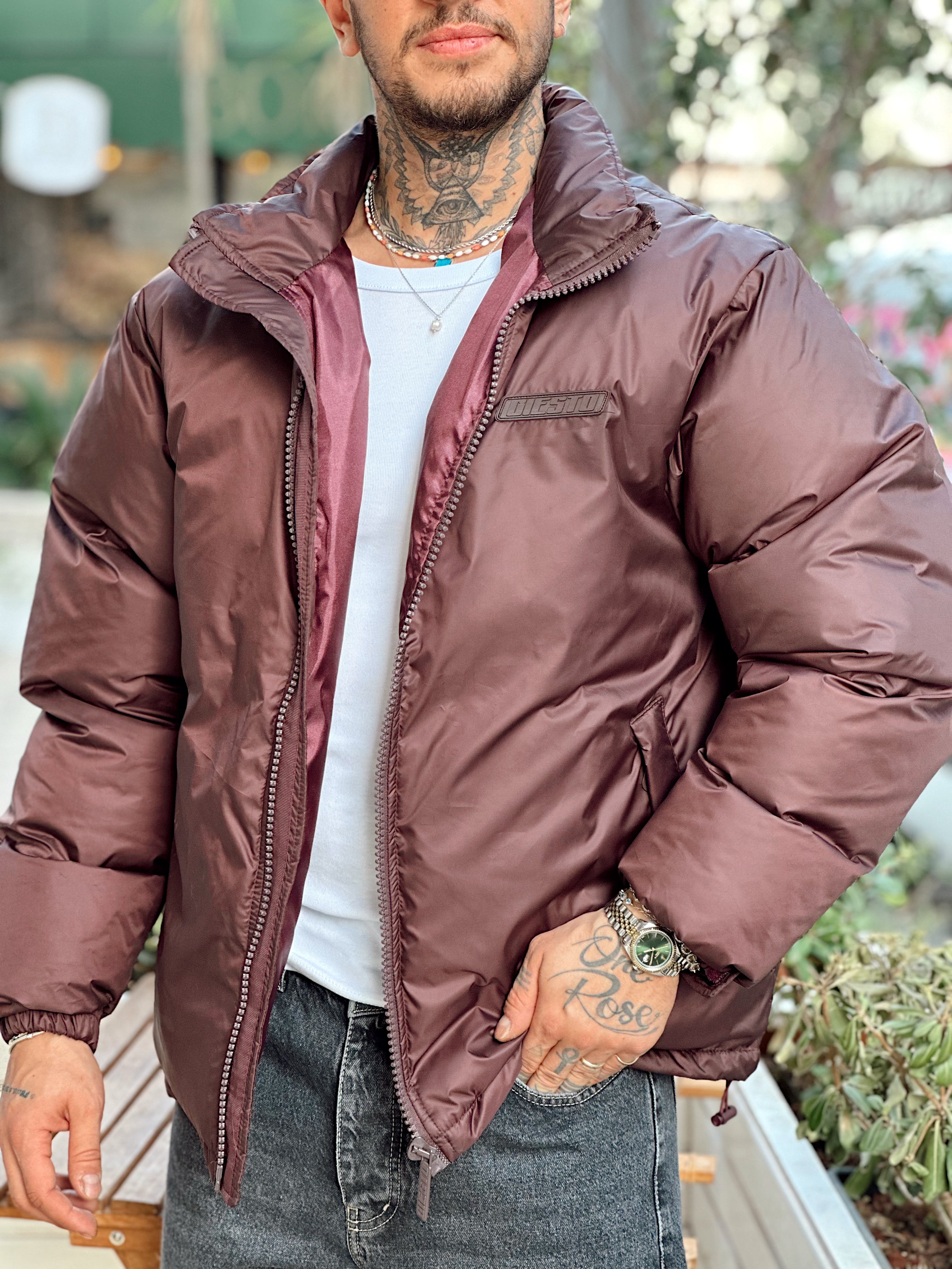 MM4093 - Giesto Oversize Şişme Mont bordo