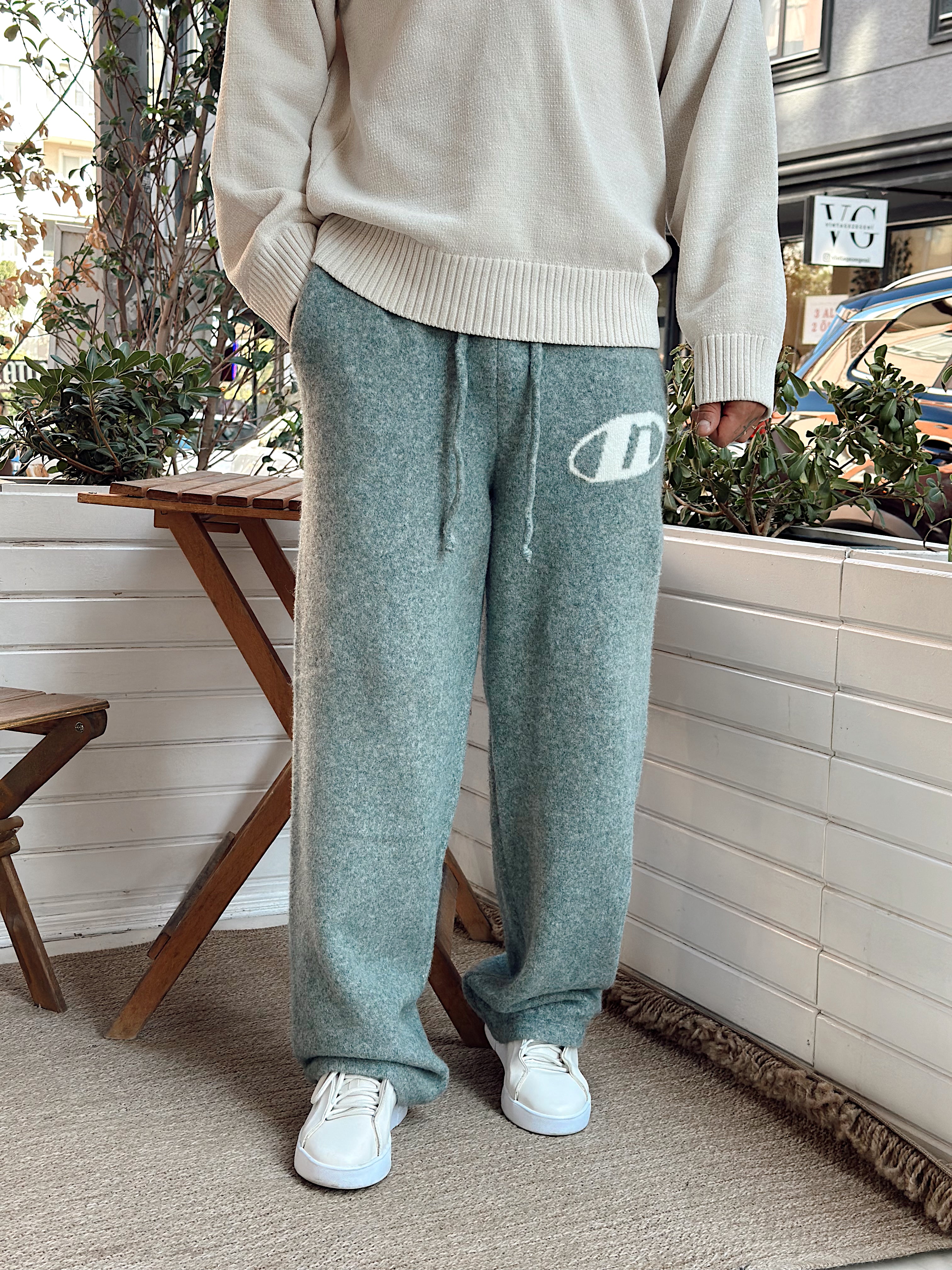 MP4056 - G Logolu Baggy Pantolon yeşil