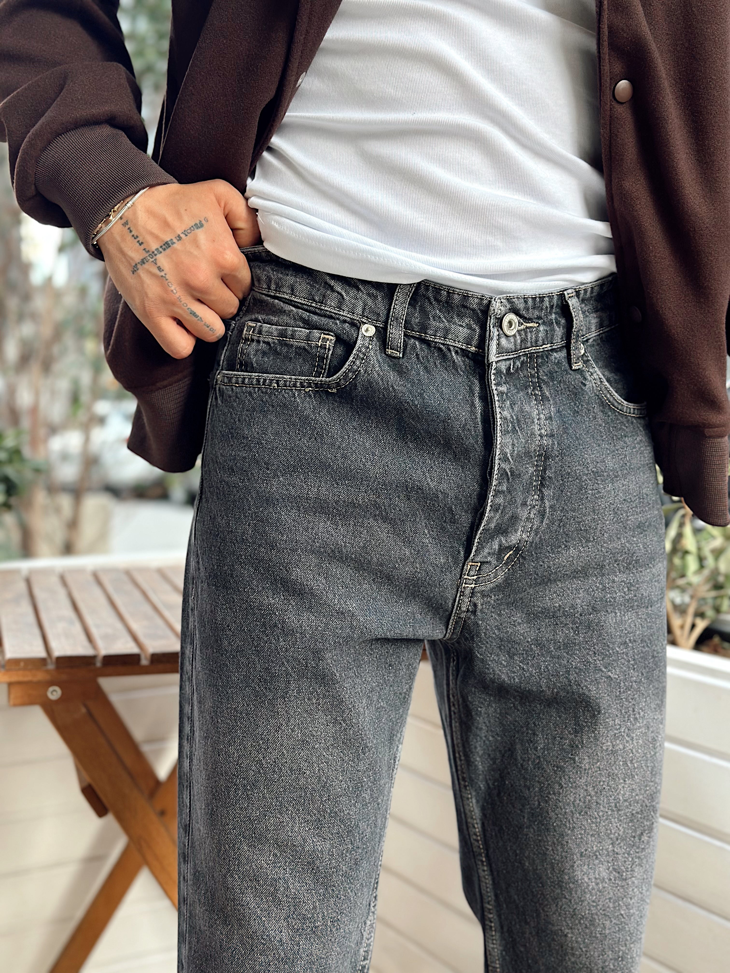 MP4090 - Regular Kalıp Kot Pantolon griyıkamalı