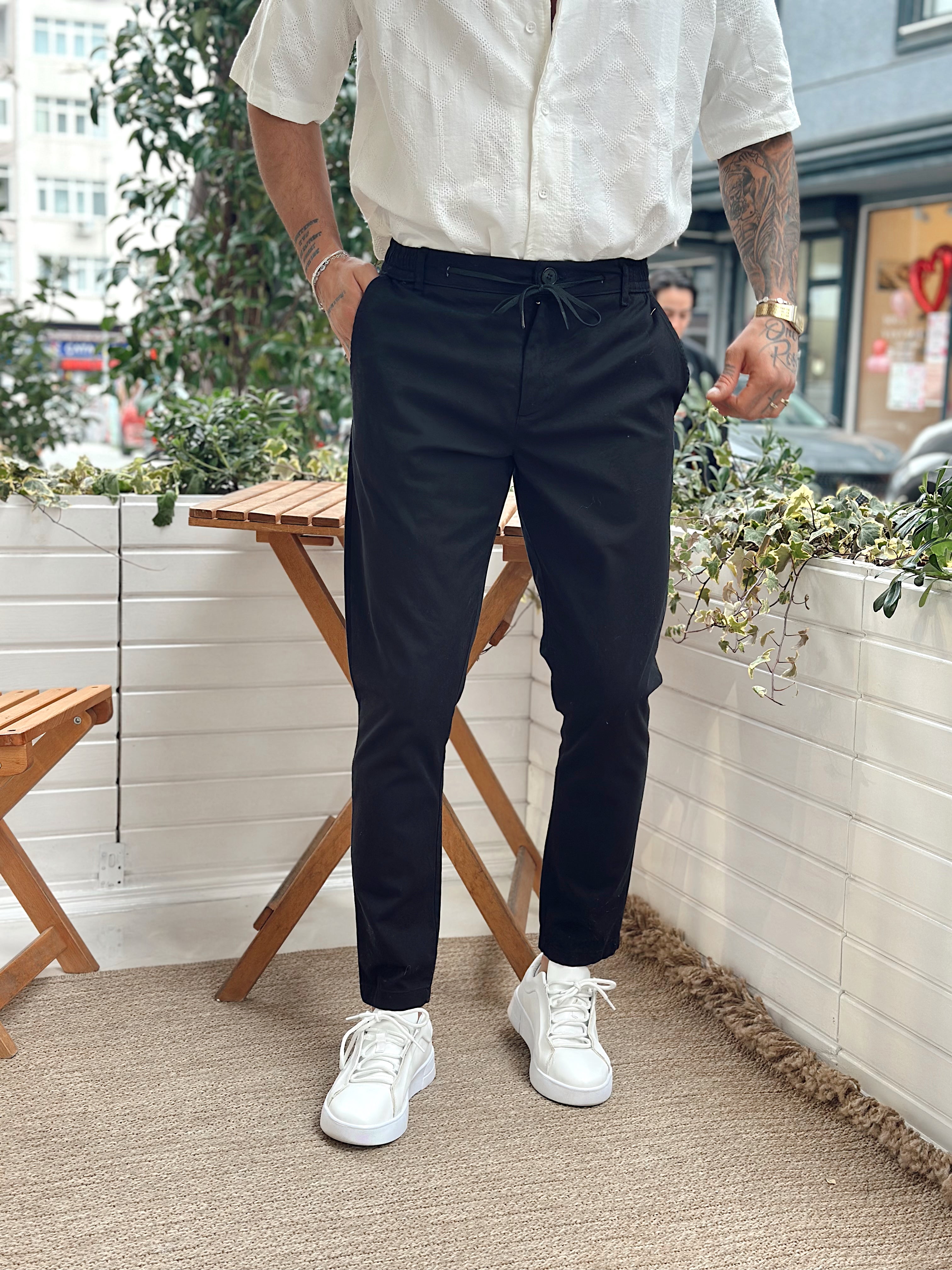 MP2479 - İtalyan Kesim Gabardin Pantolon siyah