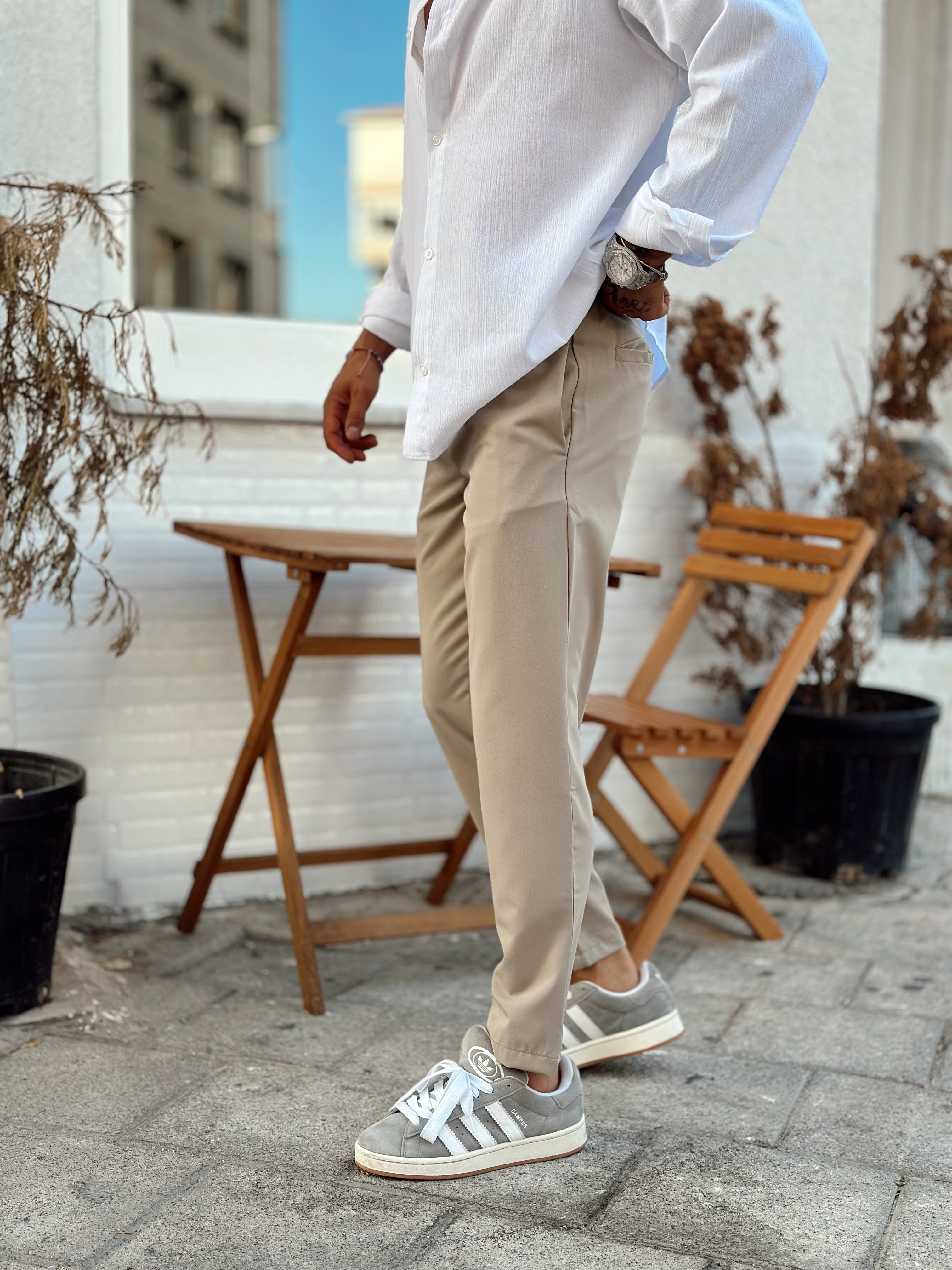 MP2144 - Boru Paça Jogger Pantolon krem