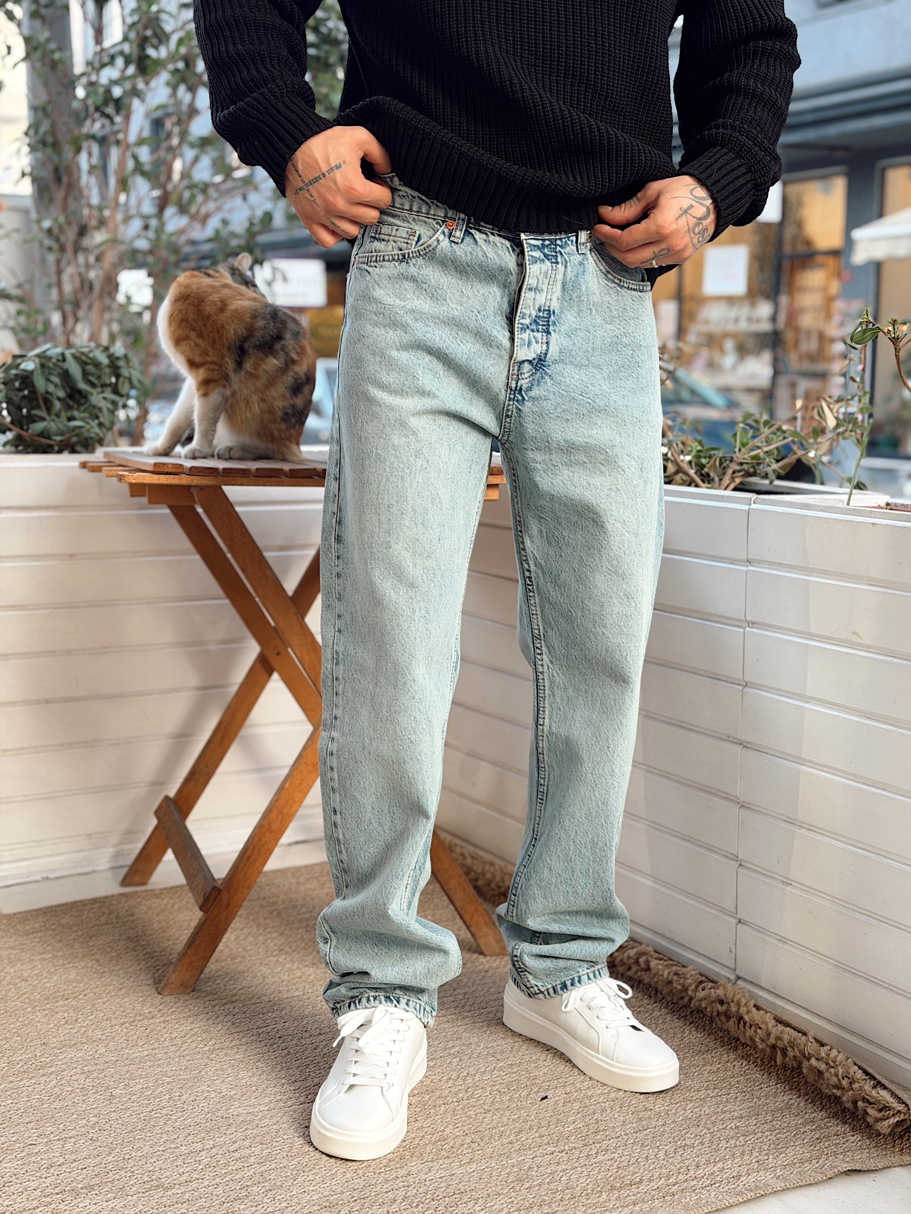 MP4129 - Kimyasal Yıkamalı Regular Kot Pantolon 3272