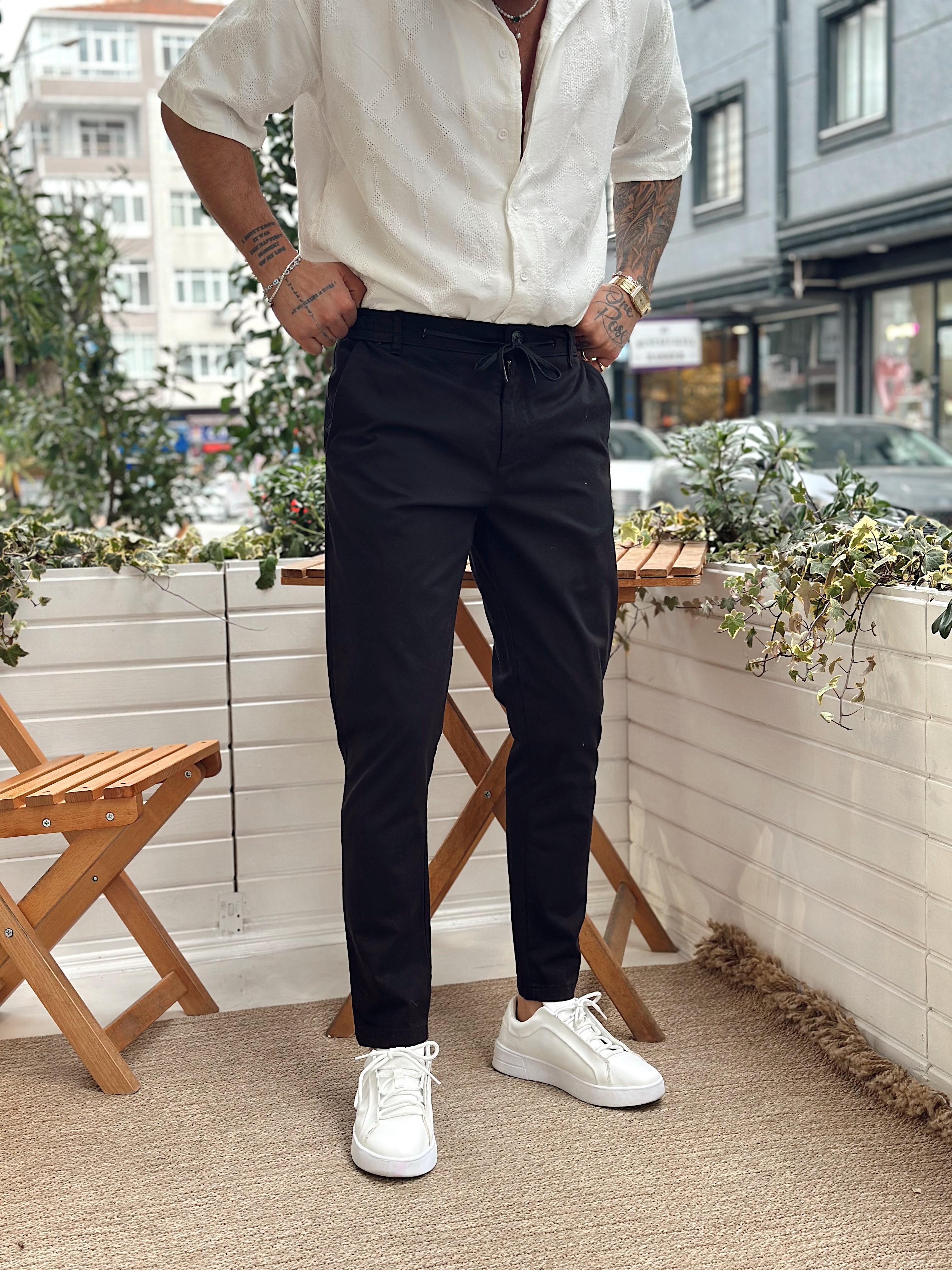 MP2479 - İtalyan Kesim Gabardin Pantolon siyah