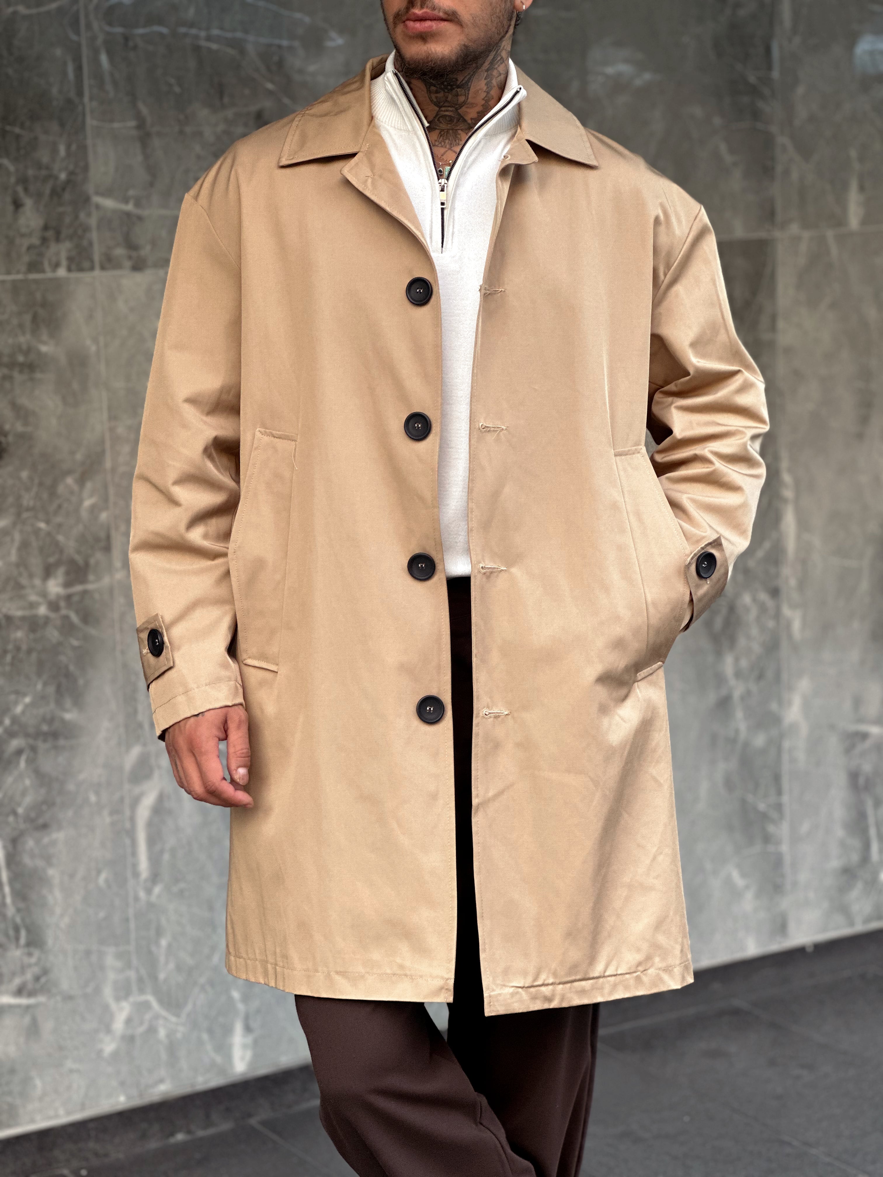 MC2252 - Giesto Trench Coat kahve