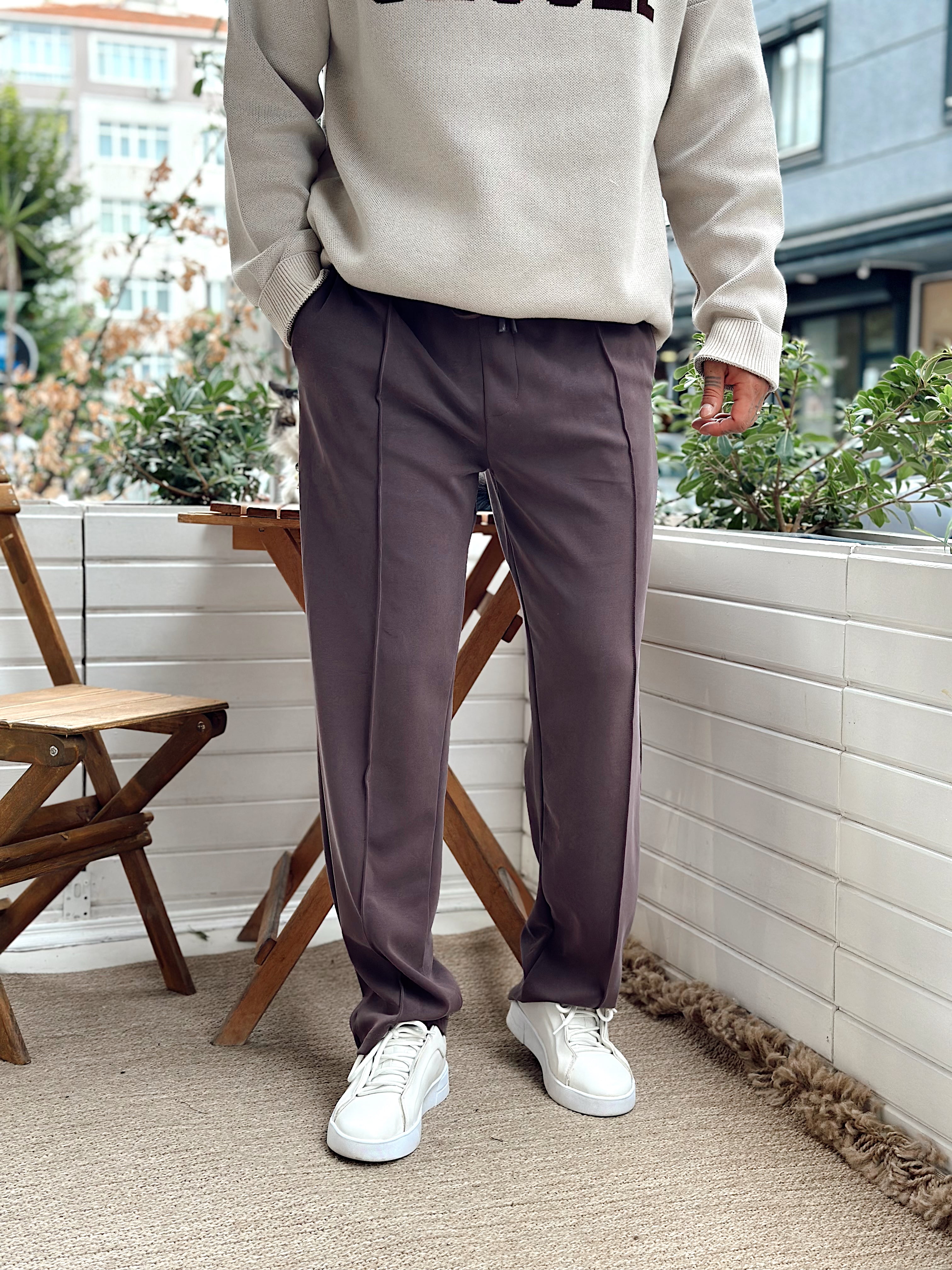 MP4025 - Modal Kumaş Baggy Pantolon kahve