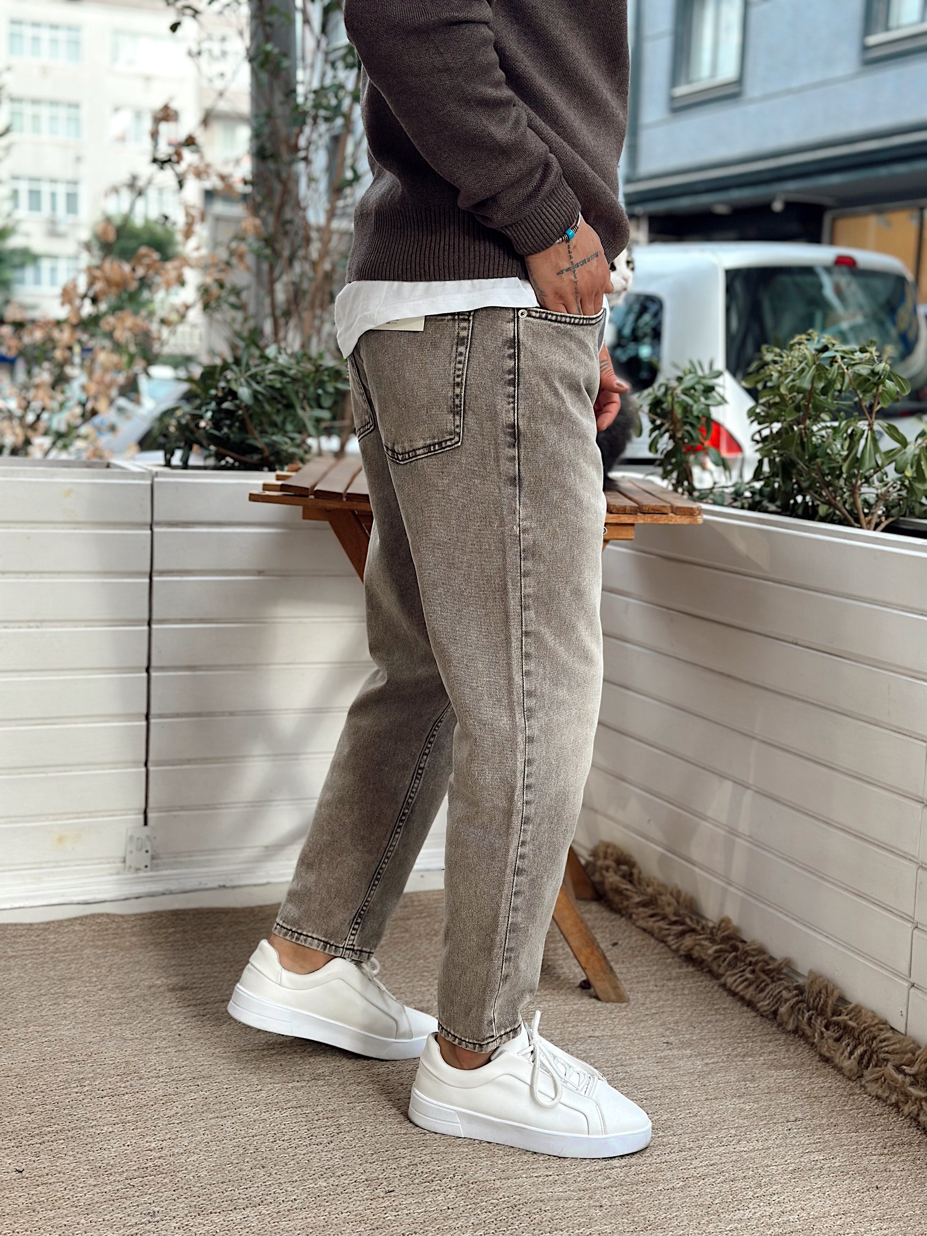 MP4064 - W11 Boyfriend Kot Pantolon kahve