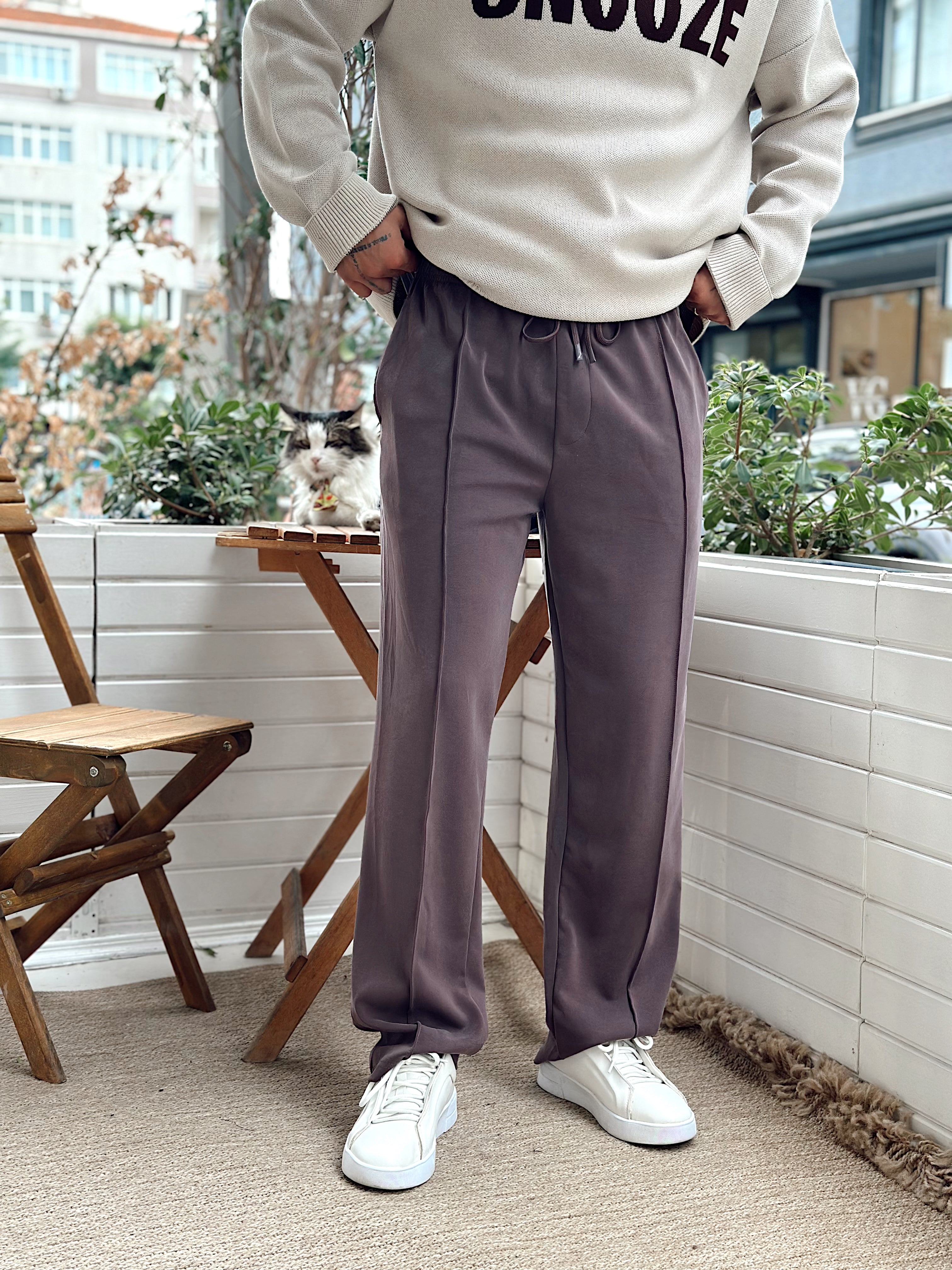 MP4025 - Modal Kumaş Baggy Pantolon kahve