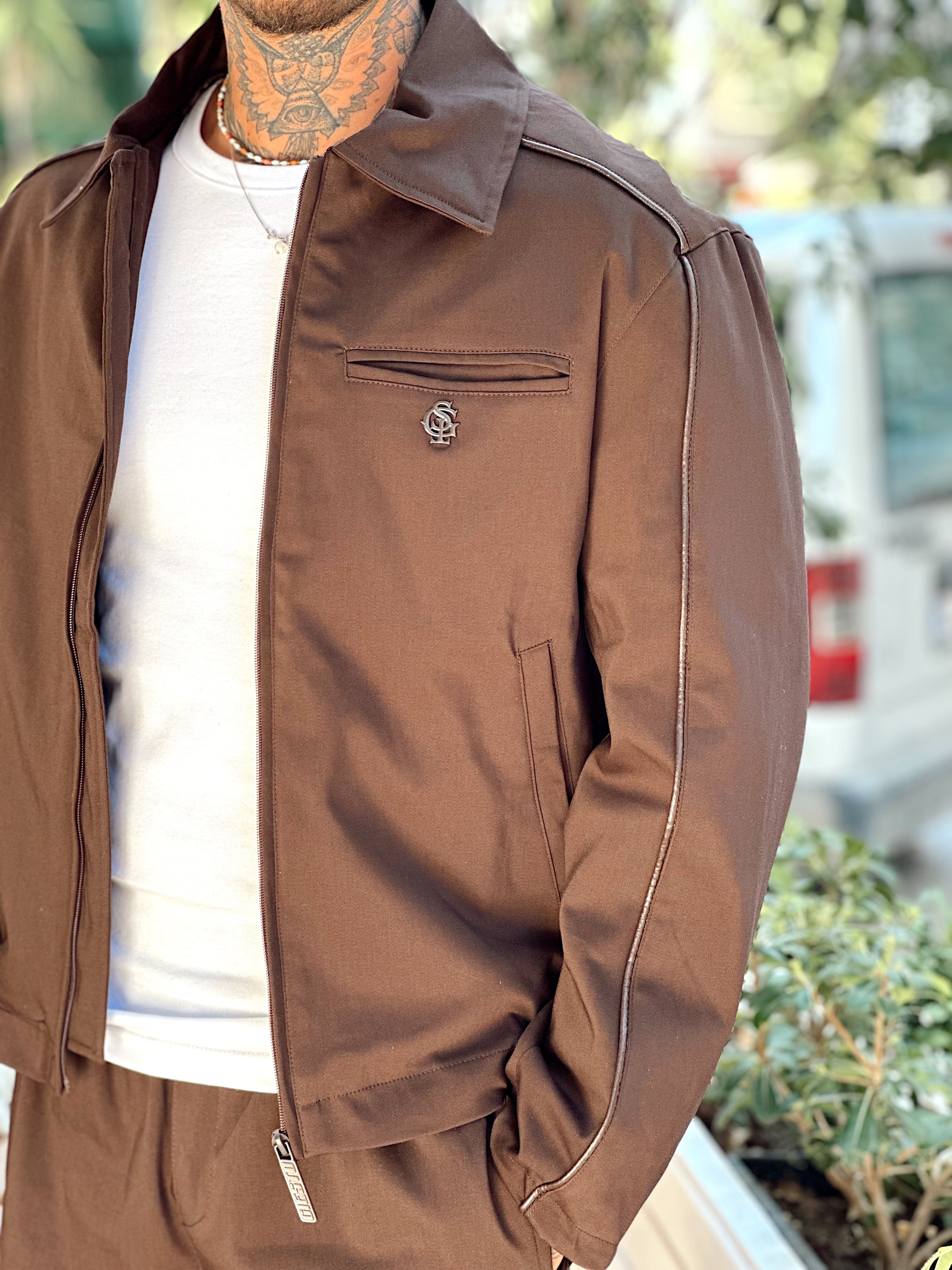 MT4011 - Biyeli Pamuk Ceket Pantolon Takım kahve