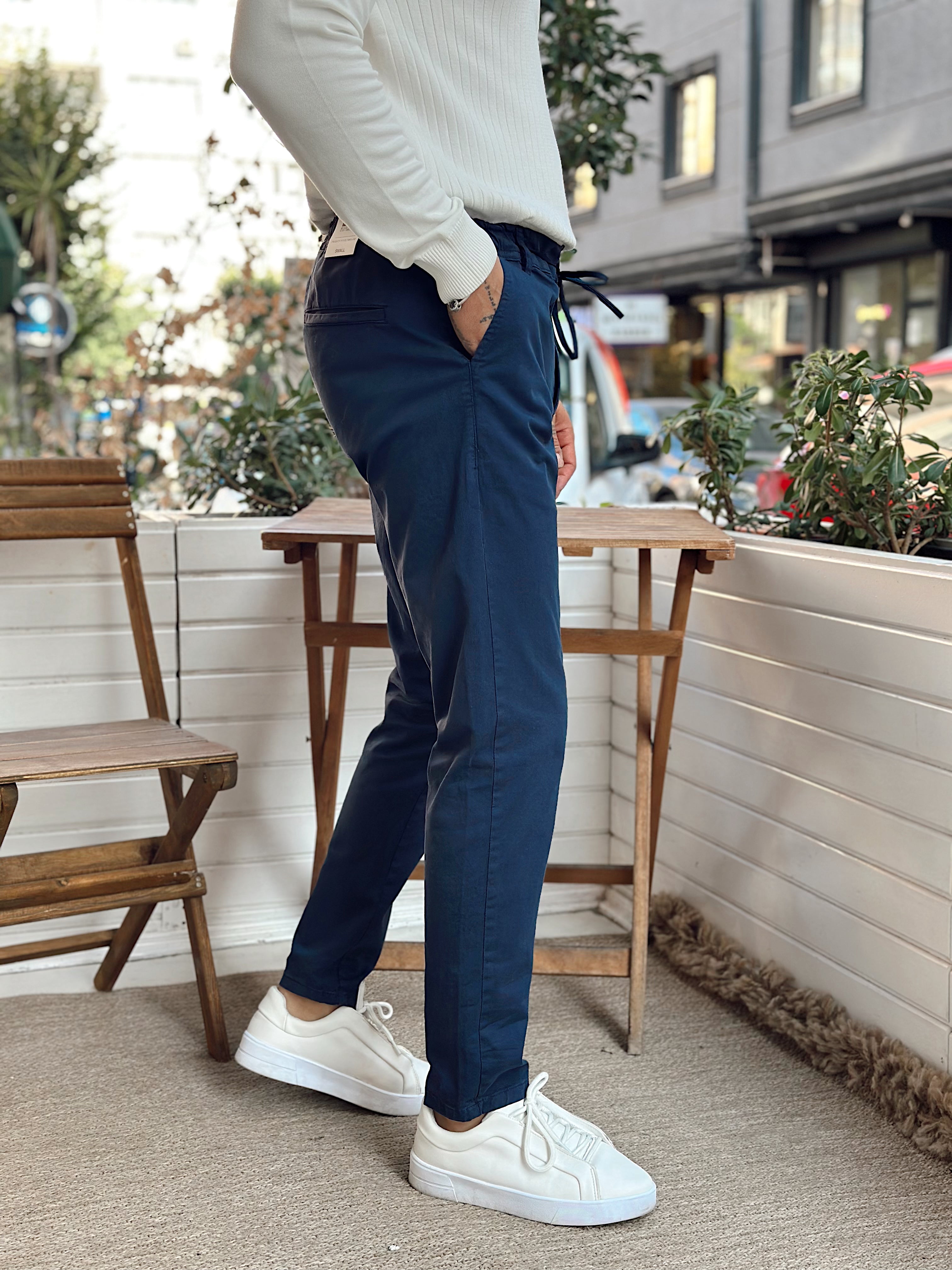 MP4048 - İtalyan Kesim Beli İpli Gabardin Pantolon Laci