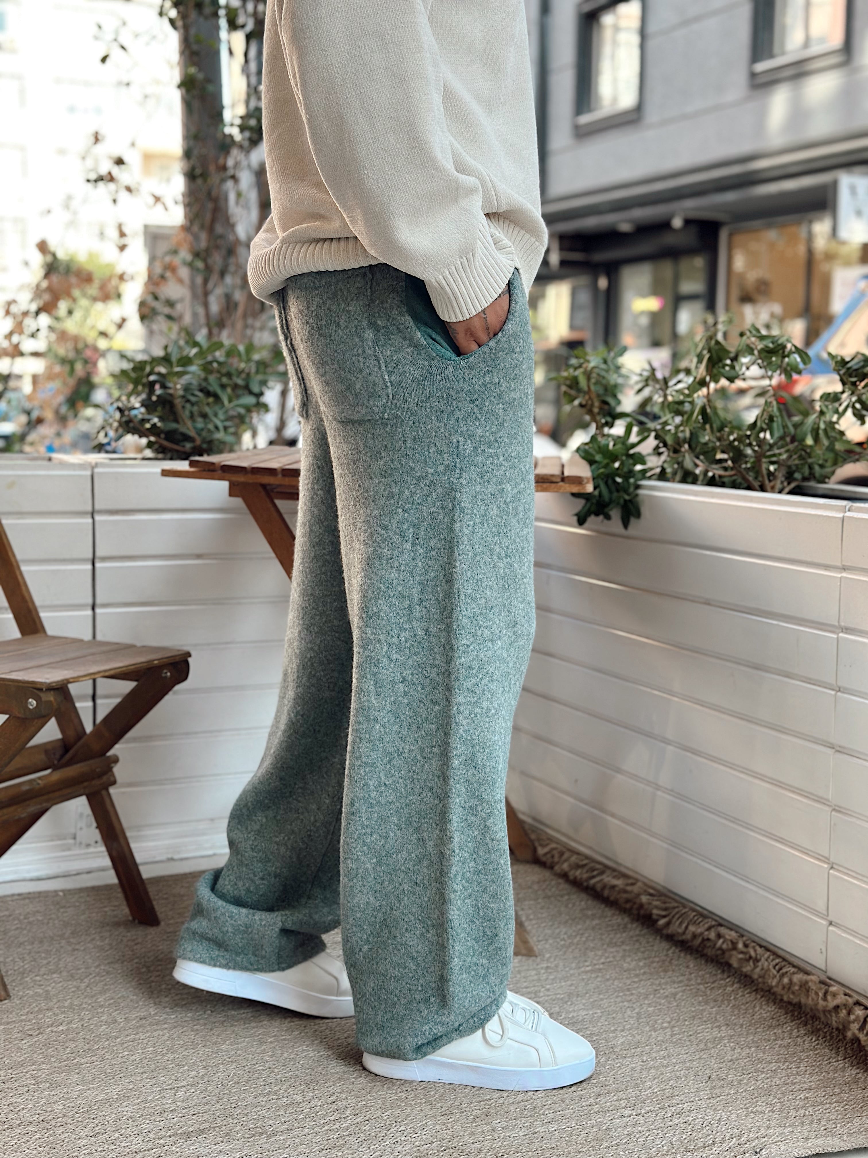 MP4056 - G Logolu Baggy Pantolon yeşil