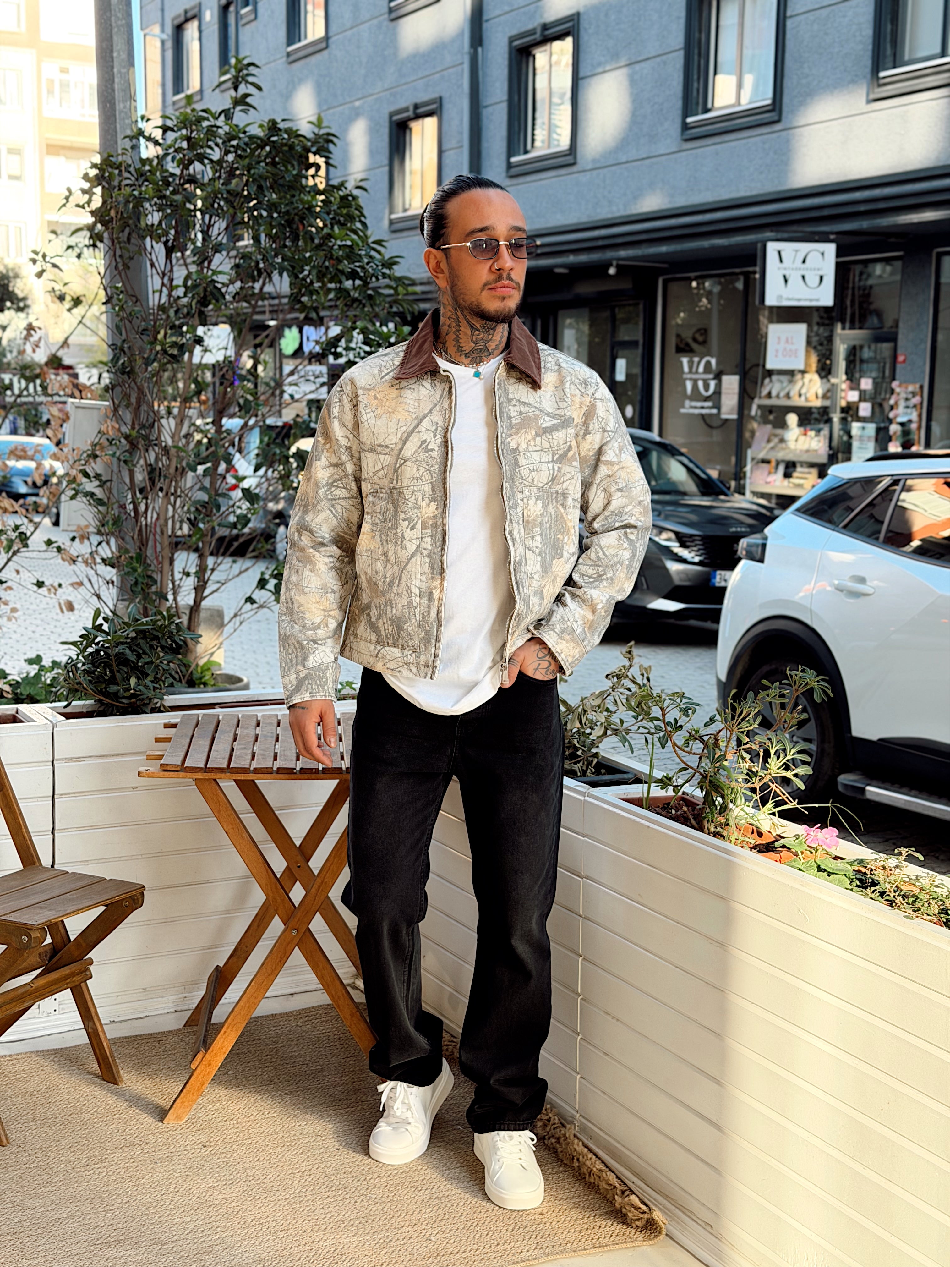 MC4101 - Karışık Desenli Regular Ceket