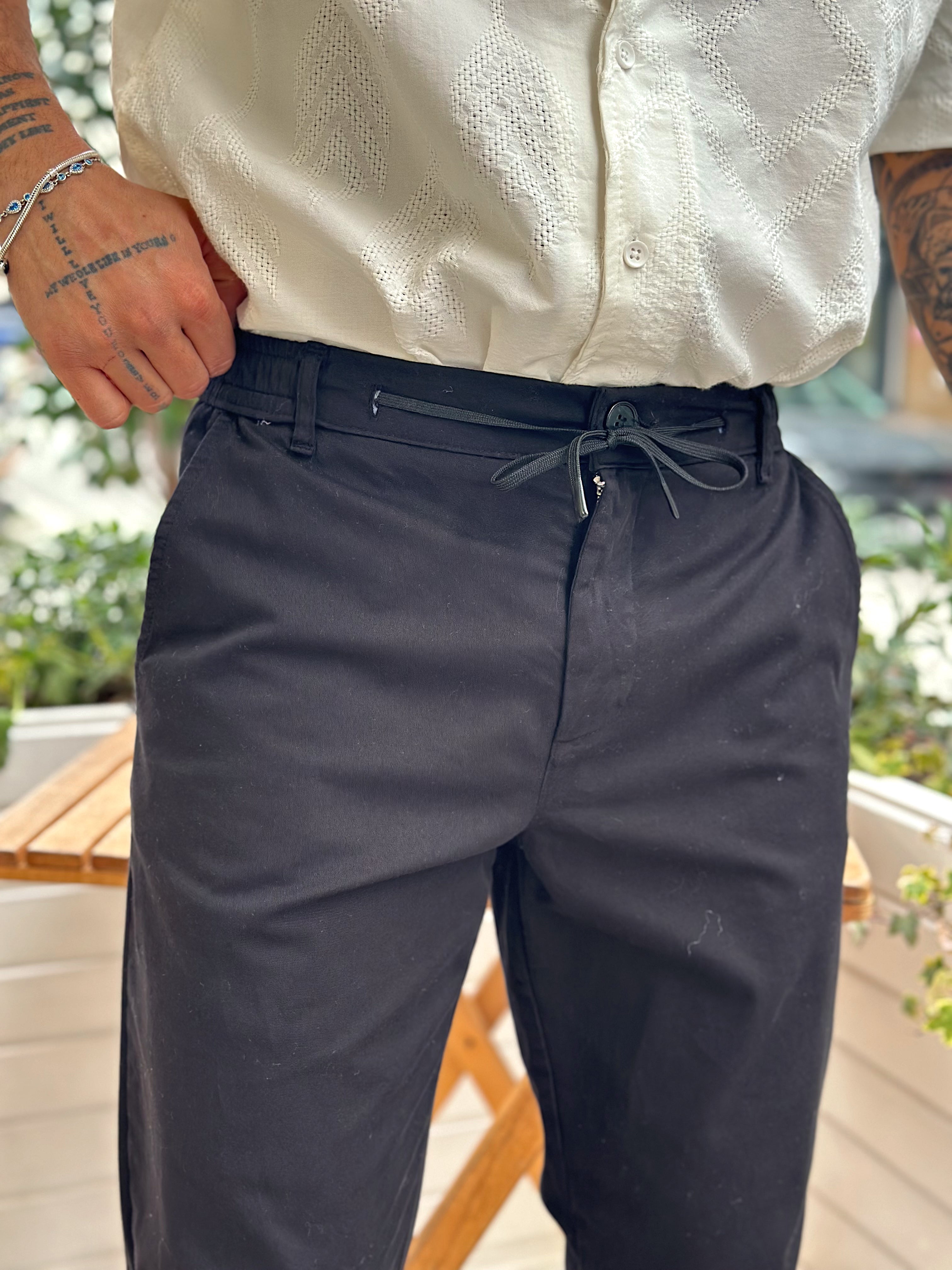 MP2479 - İtalyan Kesim Gabardin Pantolon siyah
