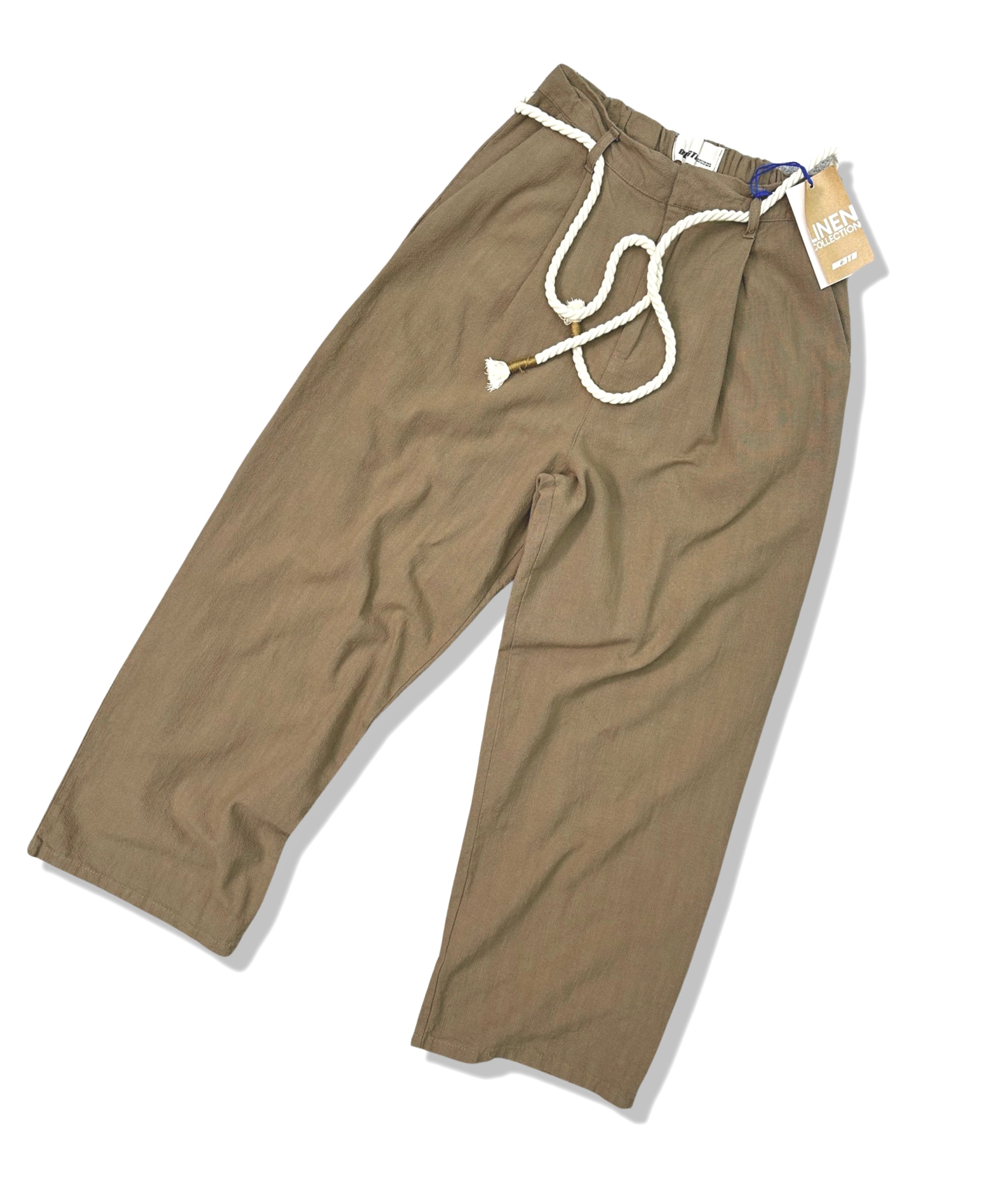 MP1790 -  Orjinal Keten Hasır Kordonlu Pantolon