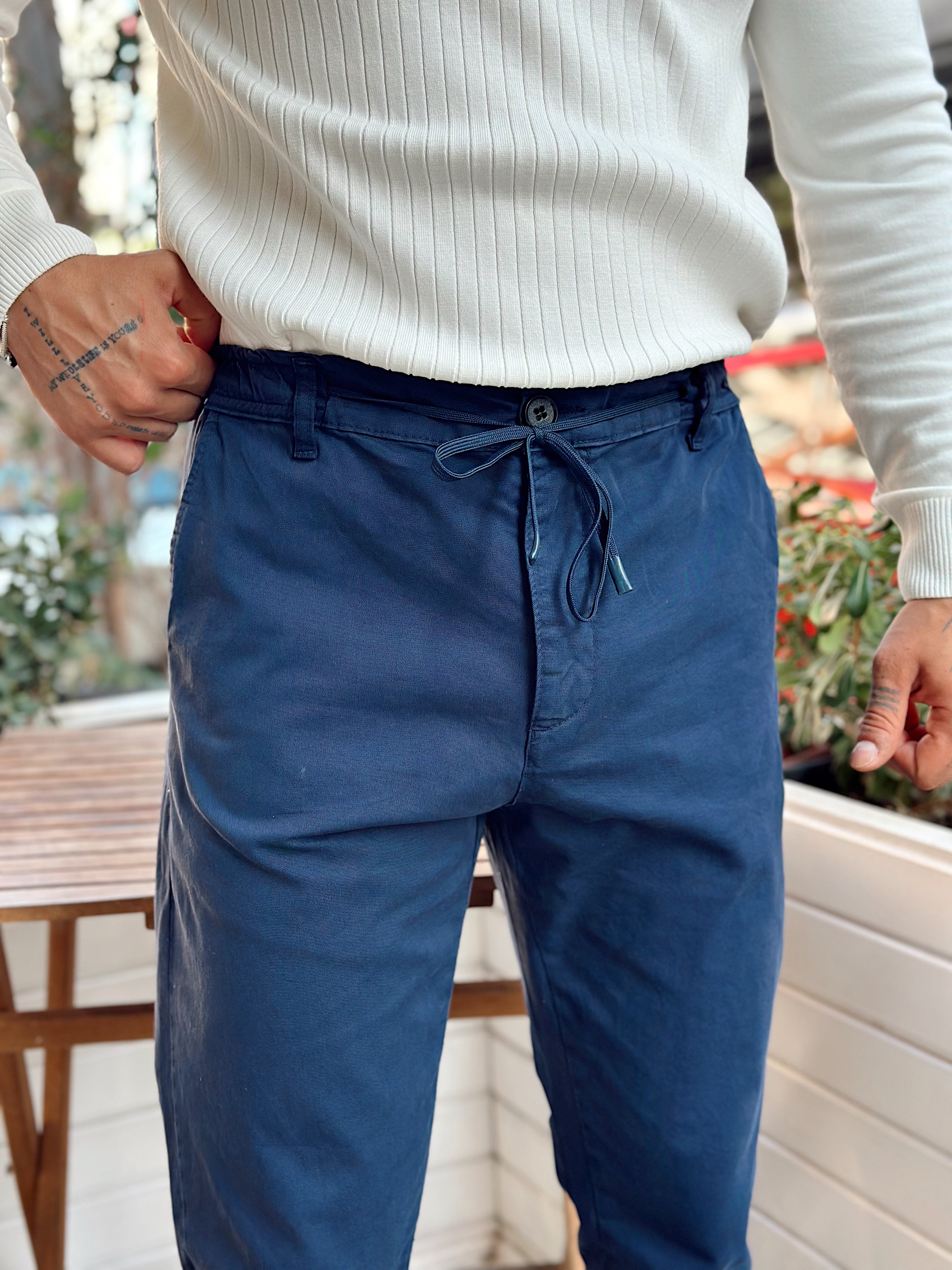 MP4048 - İtalyan Kesim Beli İpli Gabardin Pantolon Laci