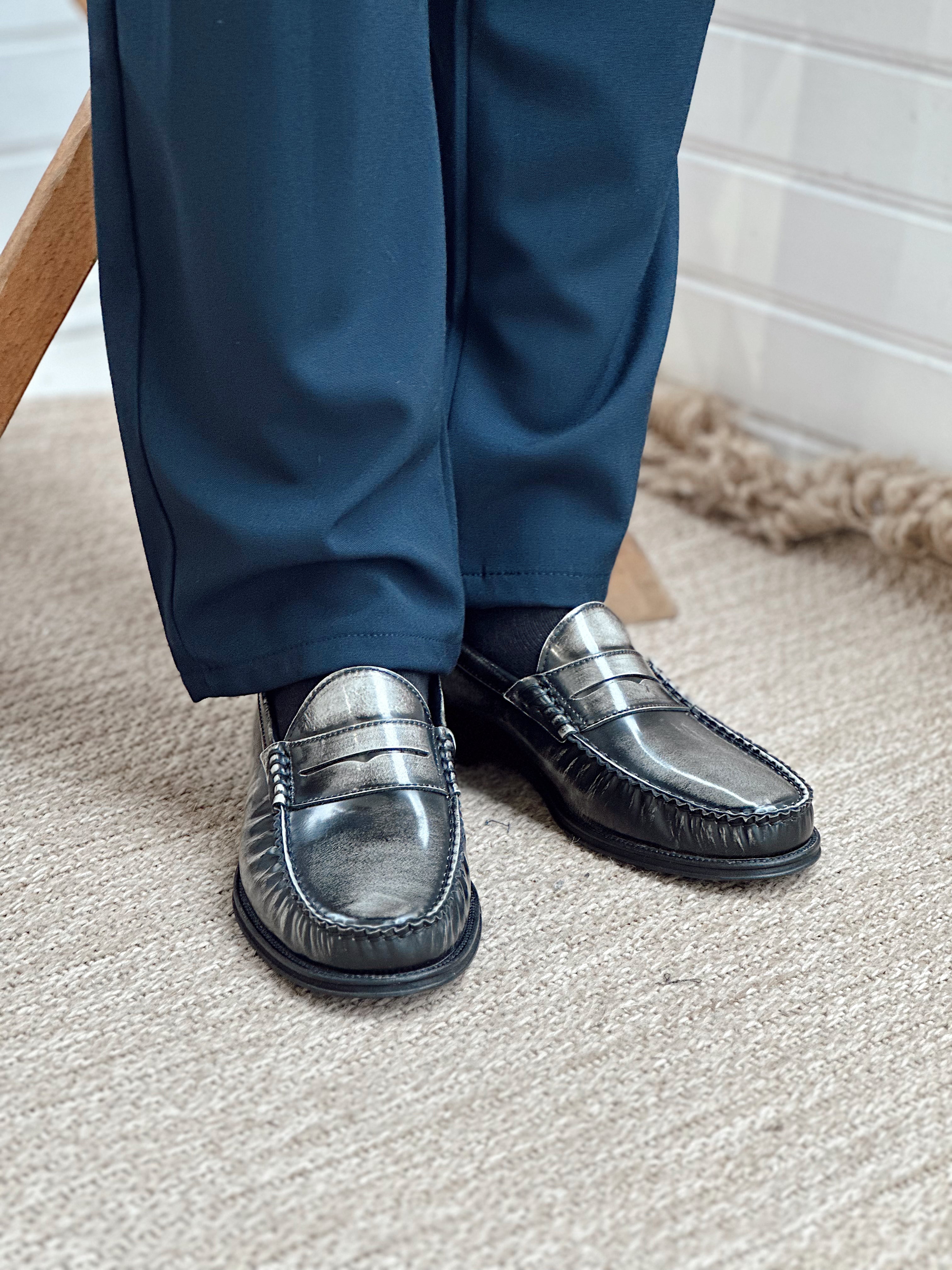 MA4031 - %100 Deri Loafer Ayakkabı Eskitme