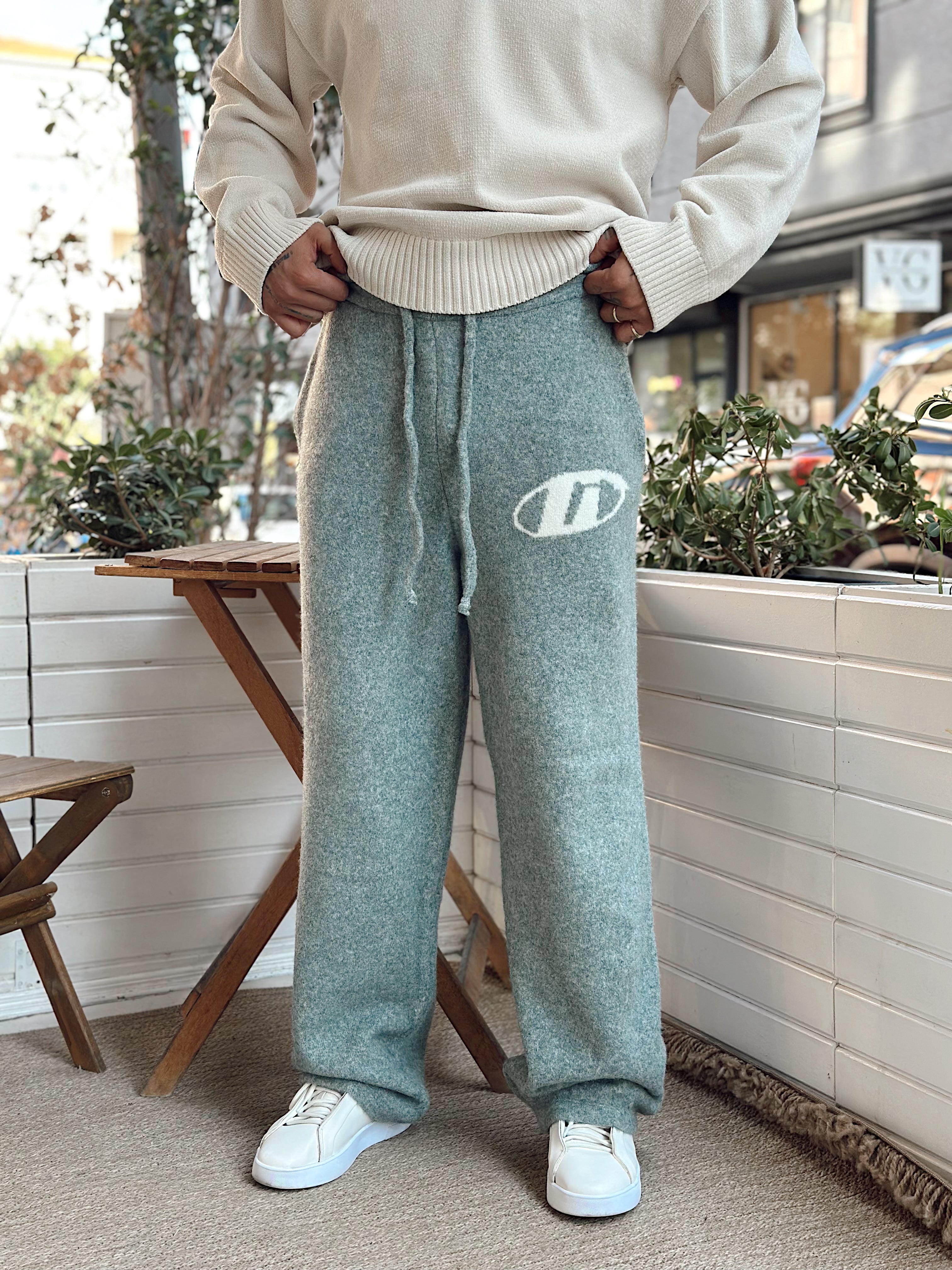 MP4056 - G Logolu Baggy Pantolon yeşil