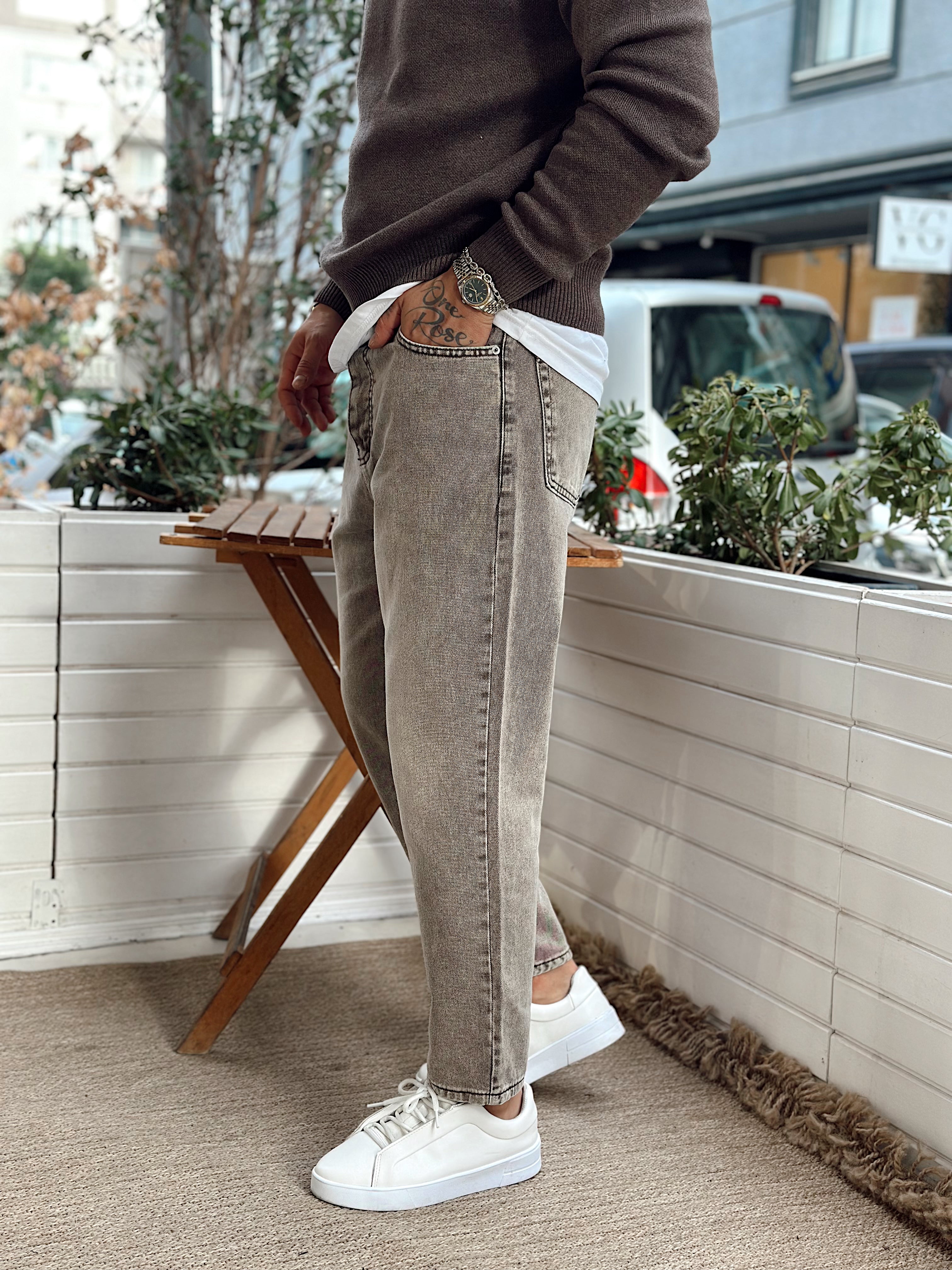 MP4064 - W11 Boyfriend Kot Pantolon kahve