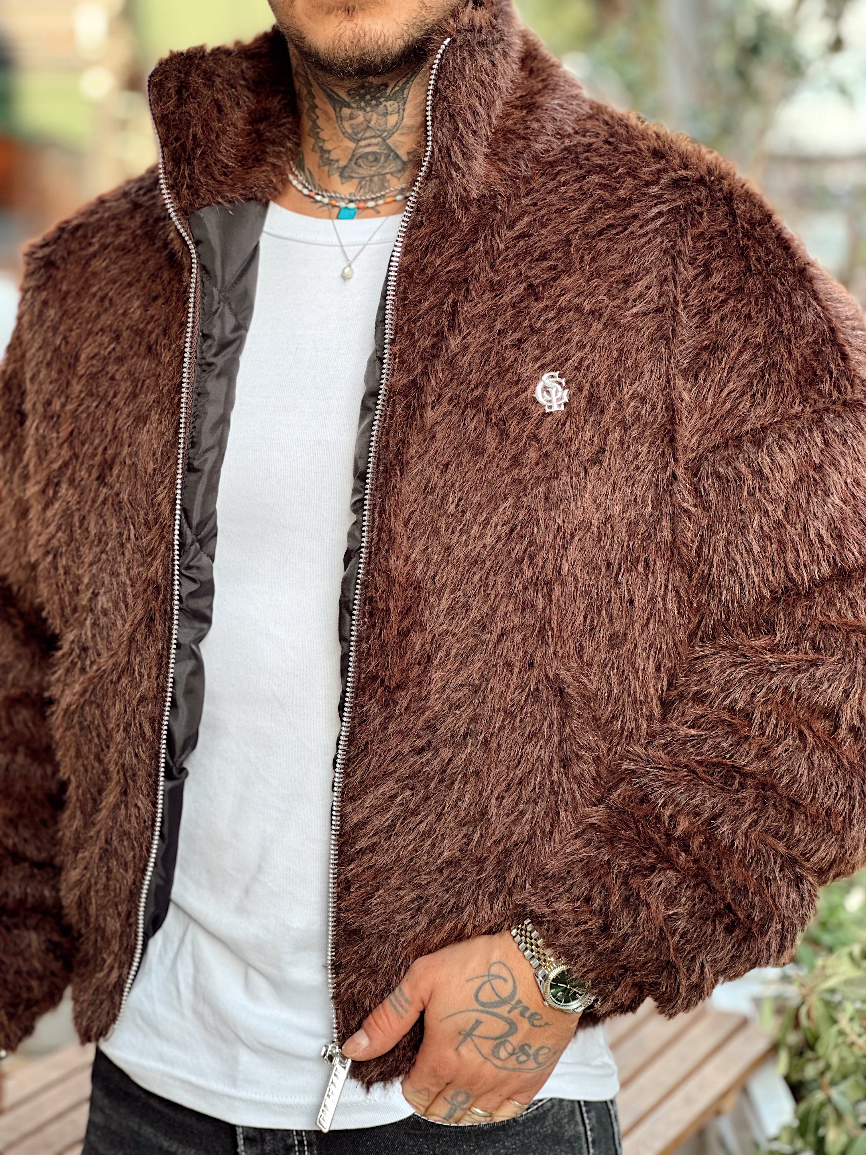 MM4019 - Giesto Oversize Kürk Mont Kahve
