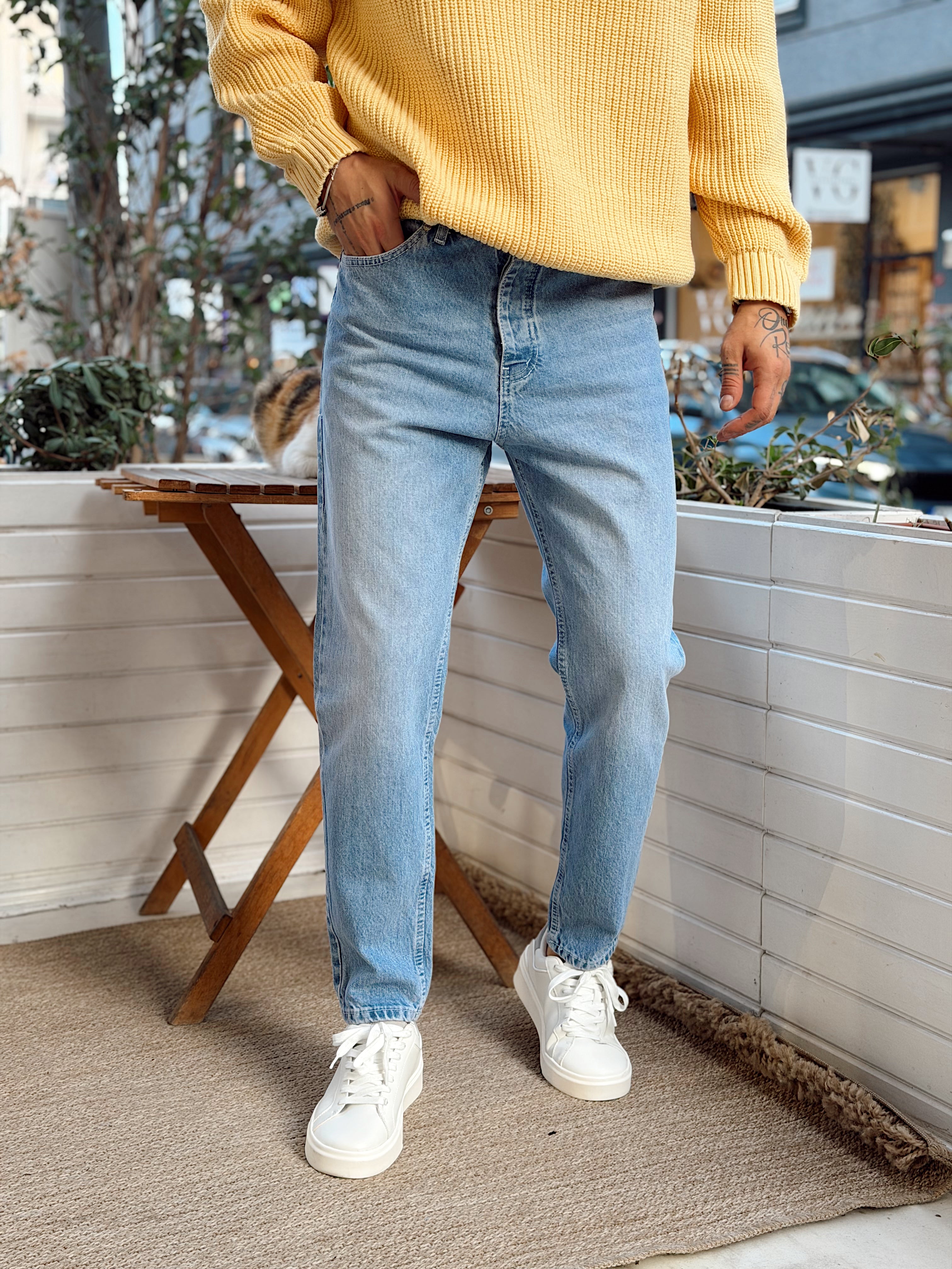 MP4127 - Açık Mavi Boyfriend Kot Pantolon 3270