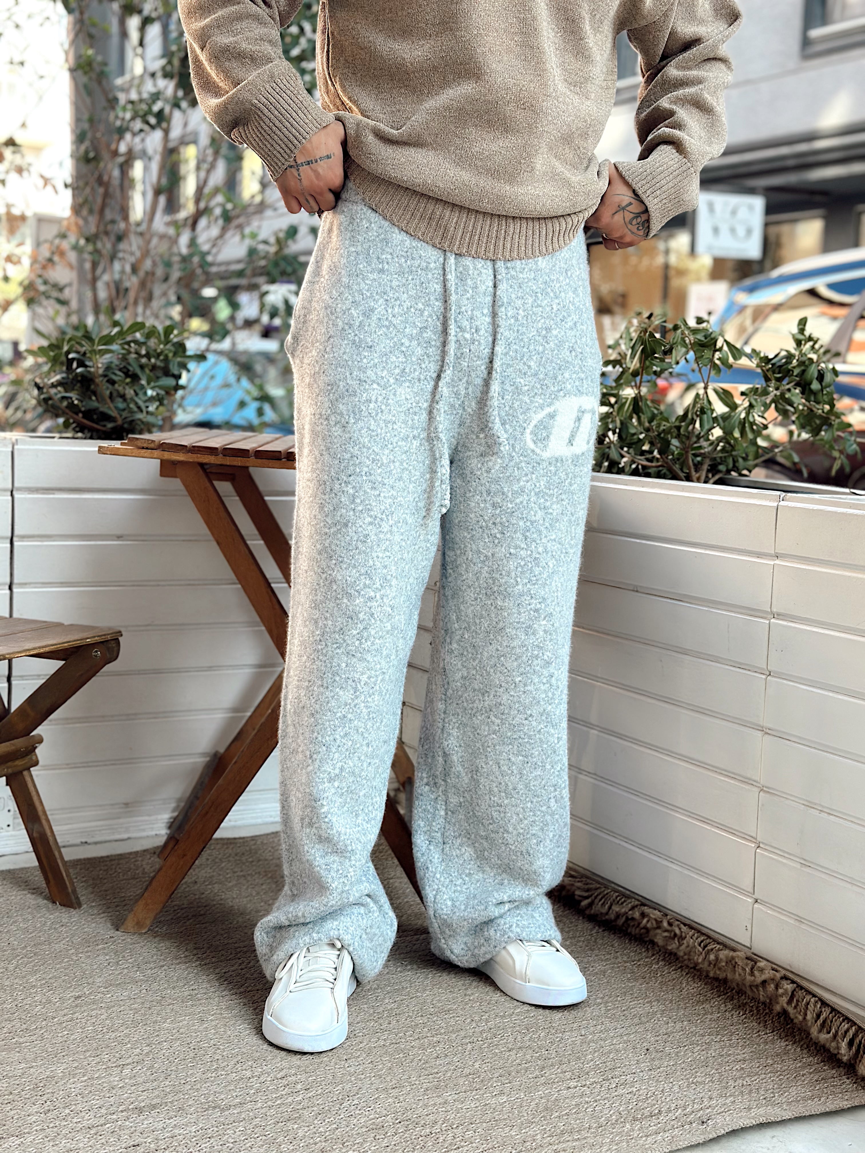 MP4056 - G Logolu Baggy Pantolon gri