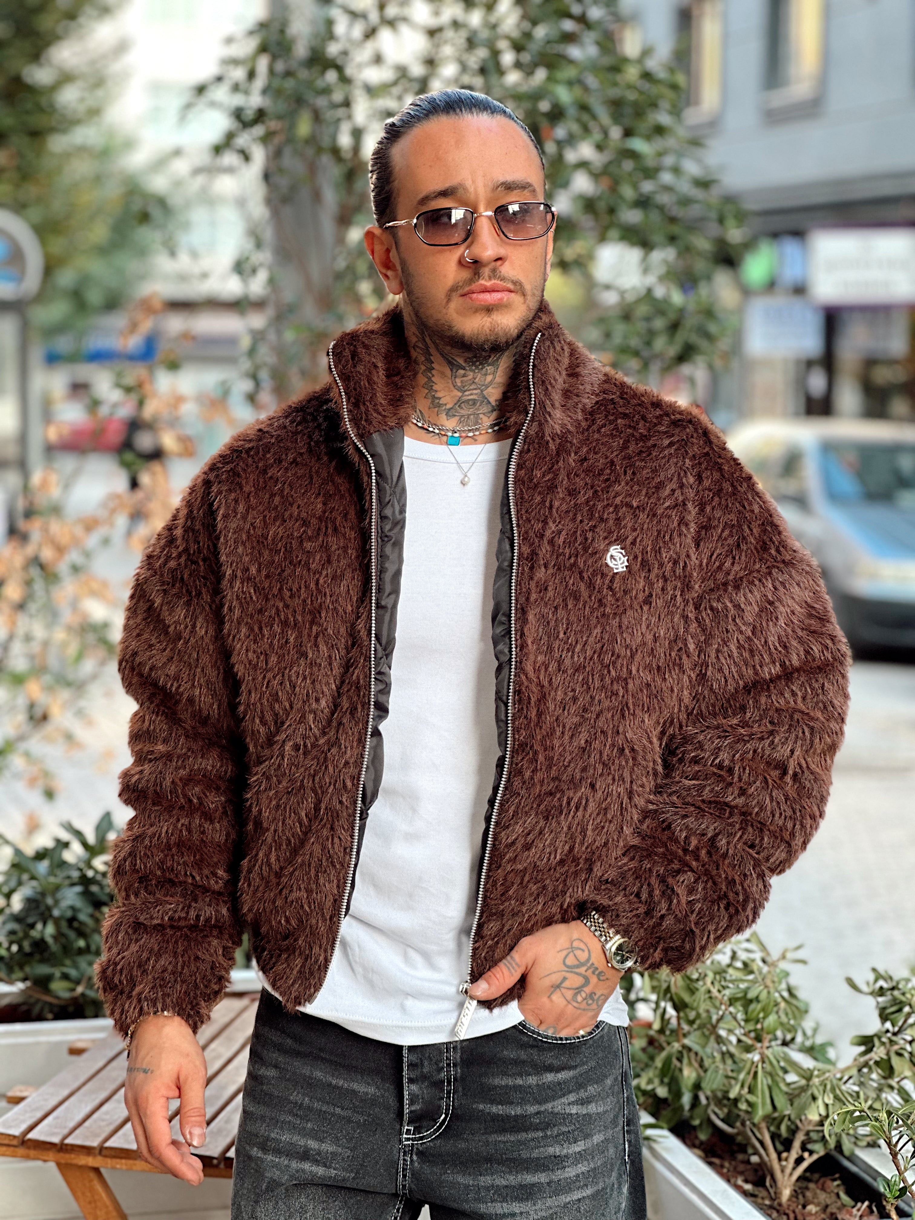 MM4019 - Giesto Oversize Kürk Mont Kahve